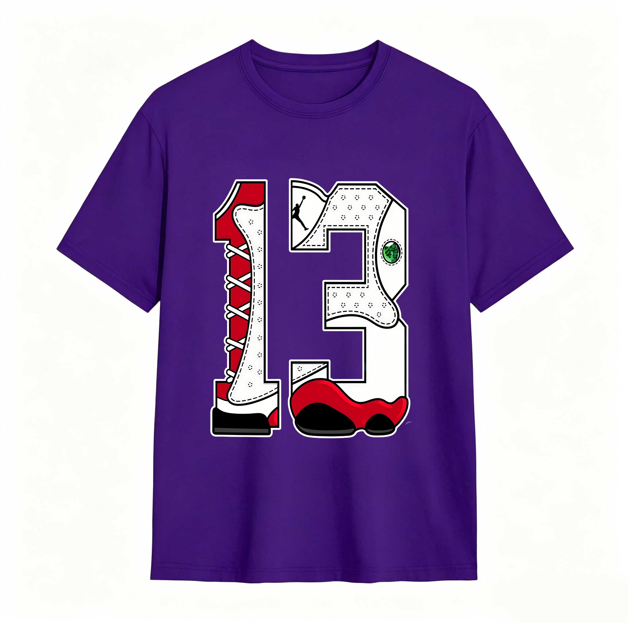 Cartoon Hands Sneaker Tees - Match Air Jordan 13 University Red