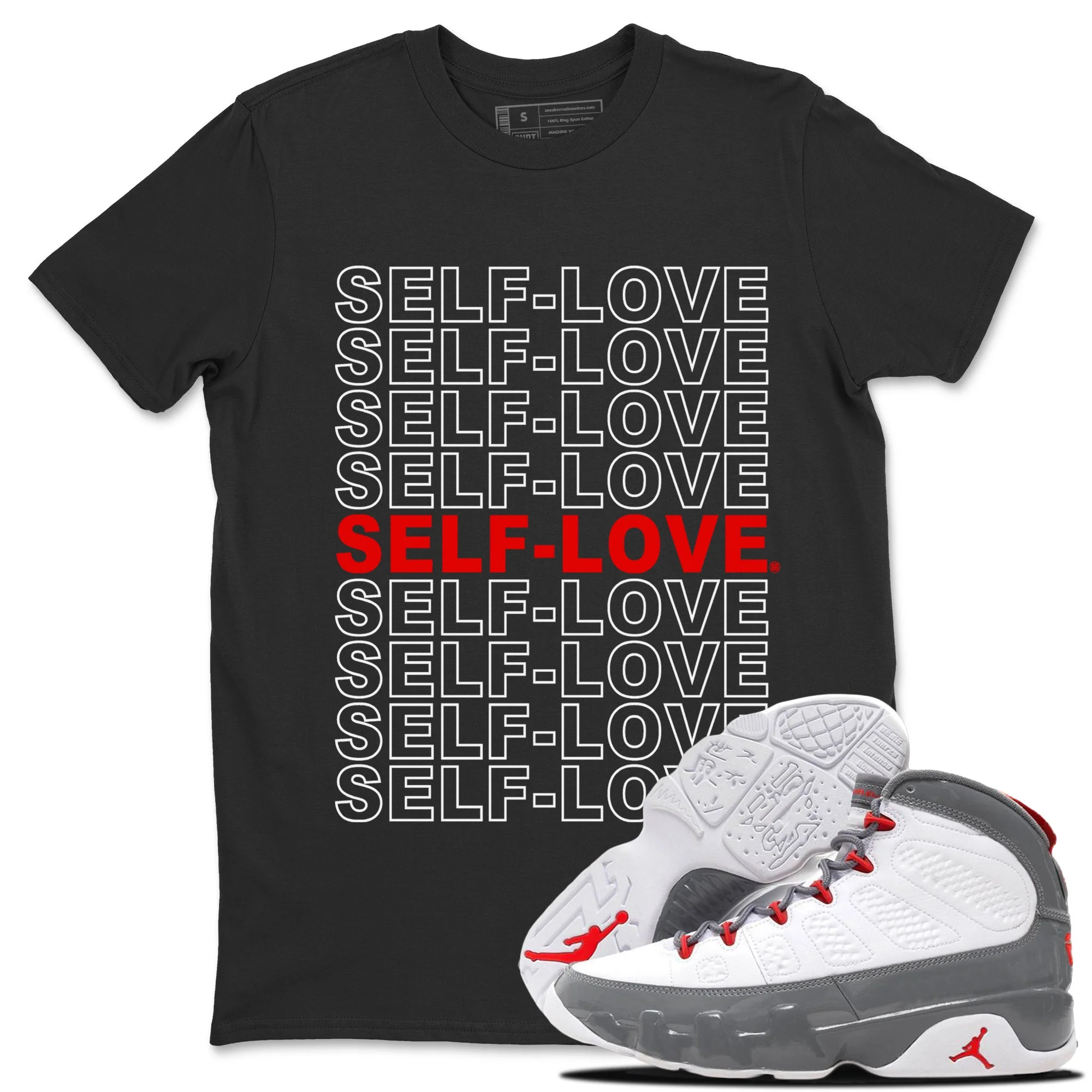 Self Love Unisex Tops - Air Jordan 9 Fire Red
