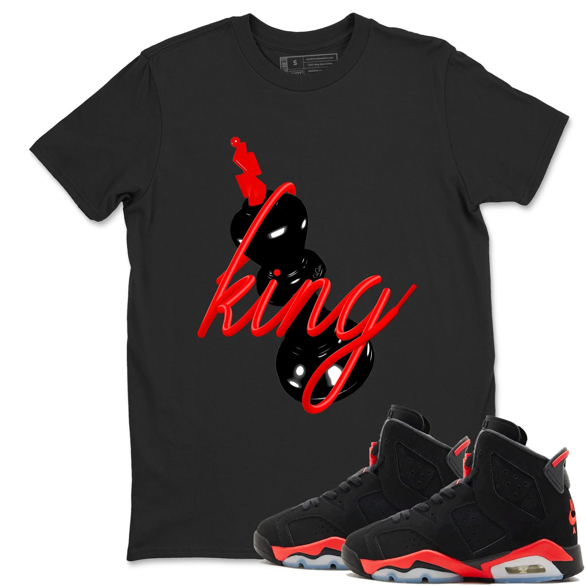 3D King Sneaker Tees - Air Jordan 6 Reverse Infrared