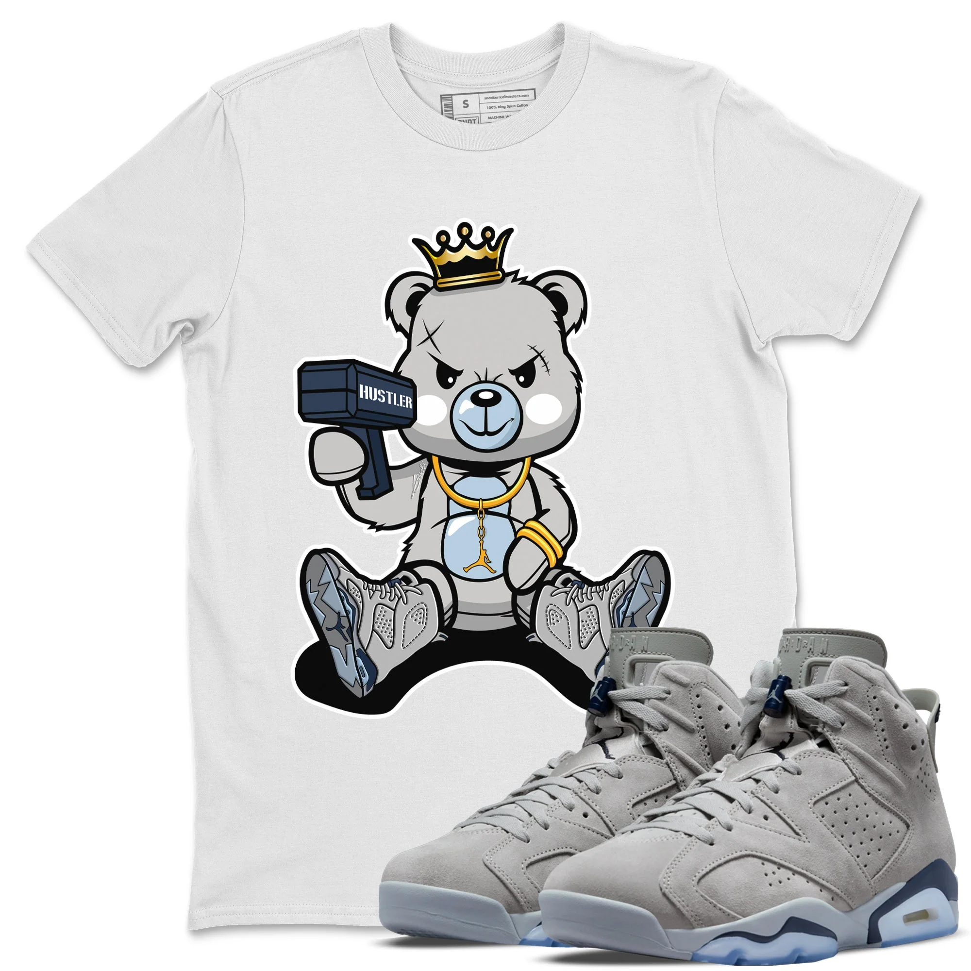 Bad King Baby Bear Unisex Tops - Air Jordan 6 Georgetown