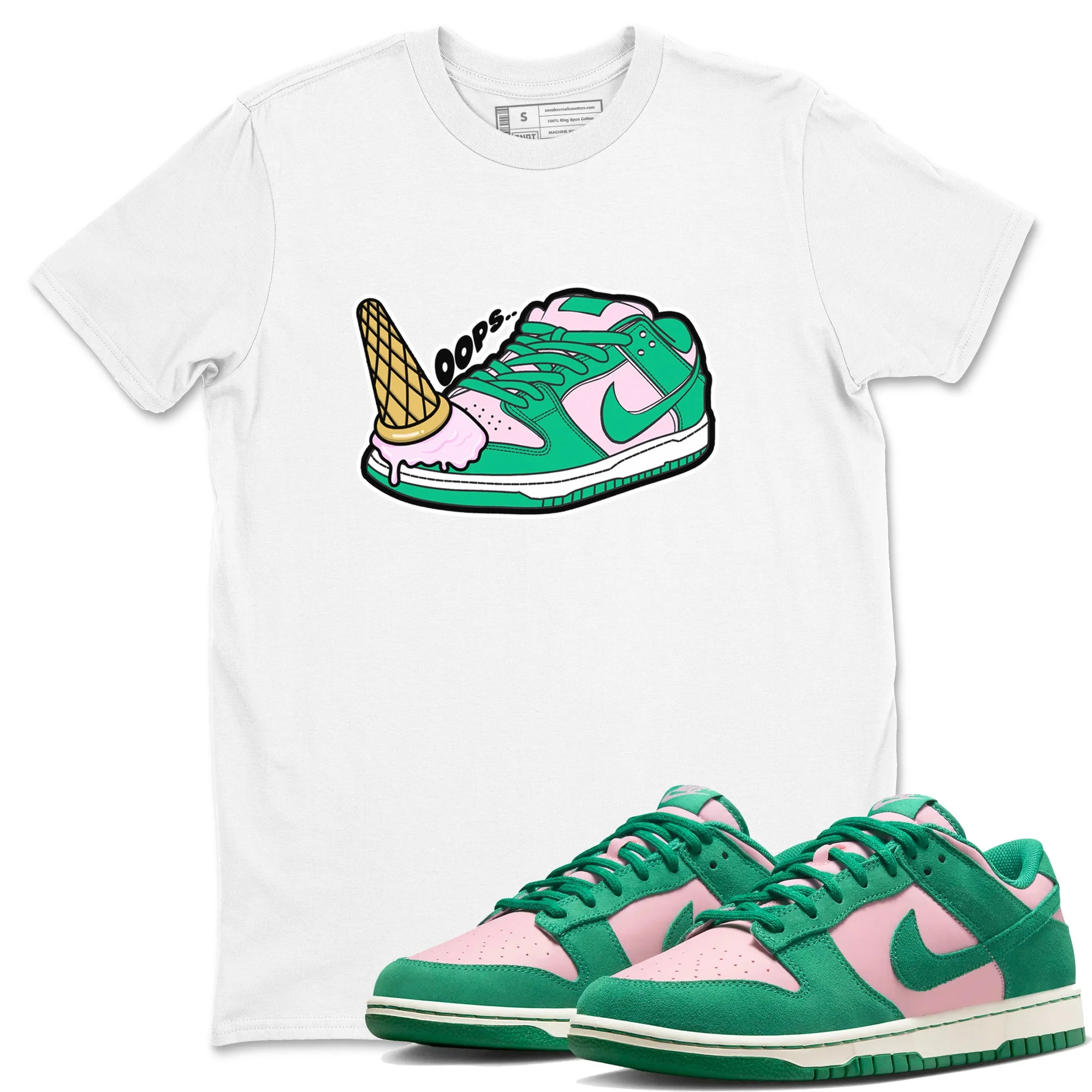 Dropped Ice Cream Sneaker Tees - Dunk Medium Soft Pink Malachite
