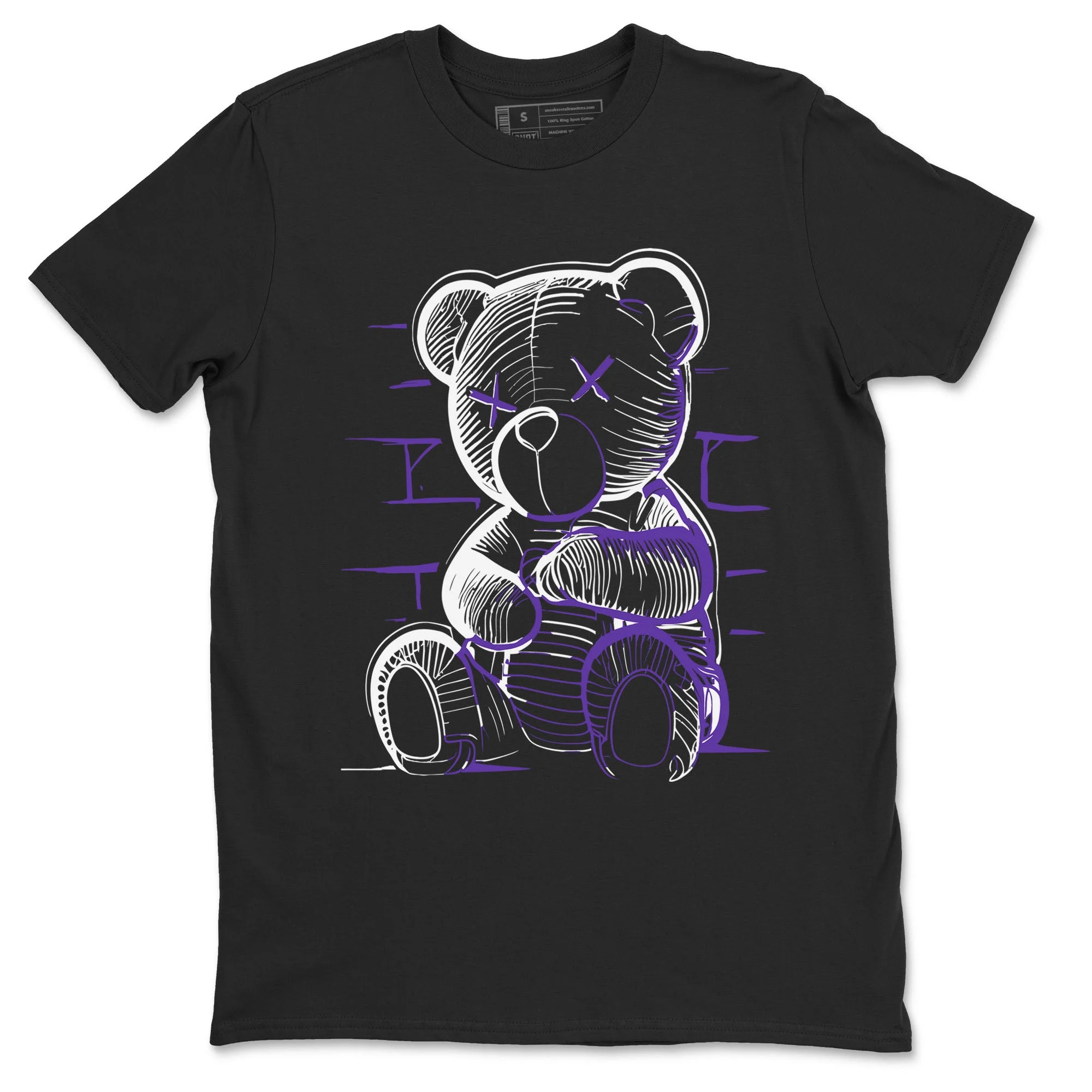 Neon Bear Sneaker Tees - Dunk Low Court Purple