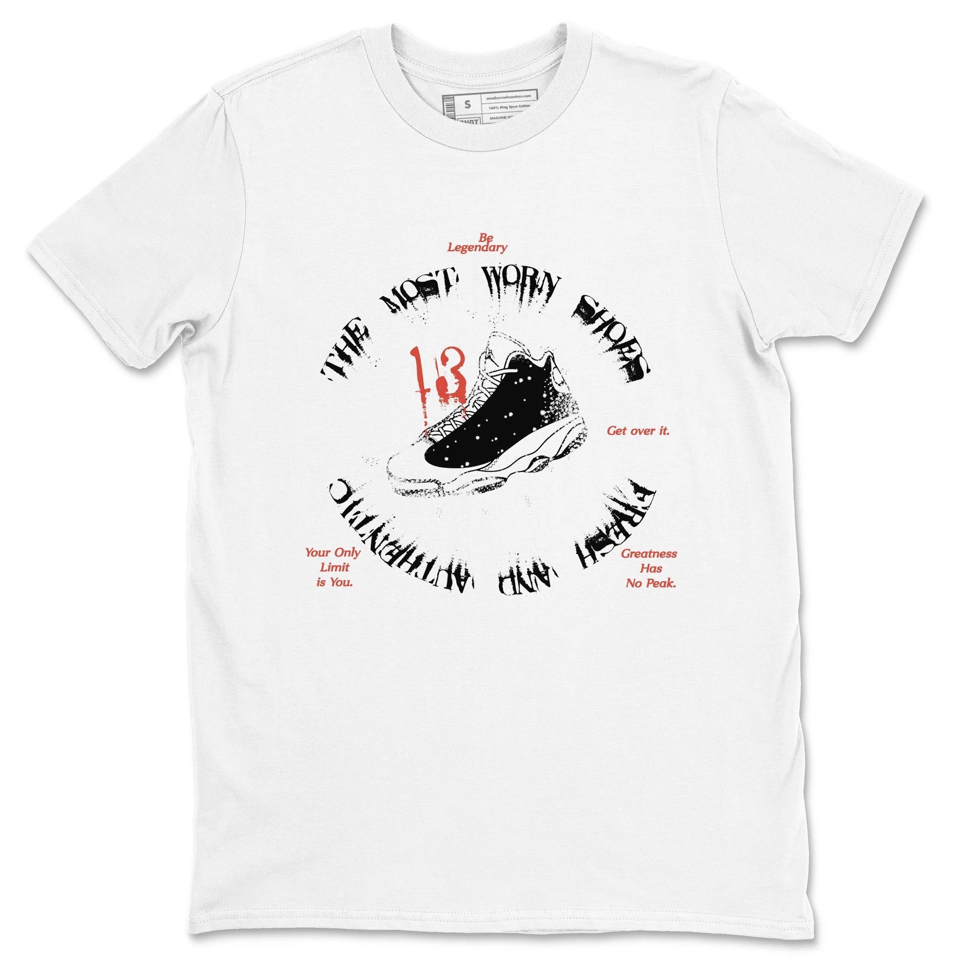 The Most Worn Shoes Sneaker Tees - Air Jordan 13 Dune Red