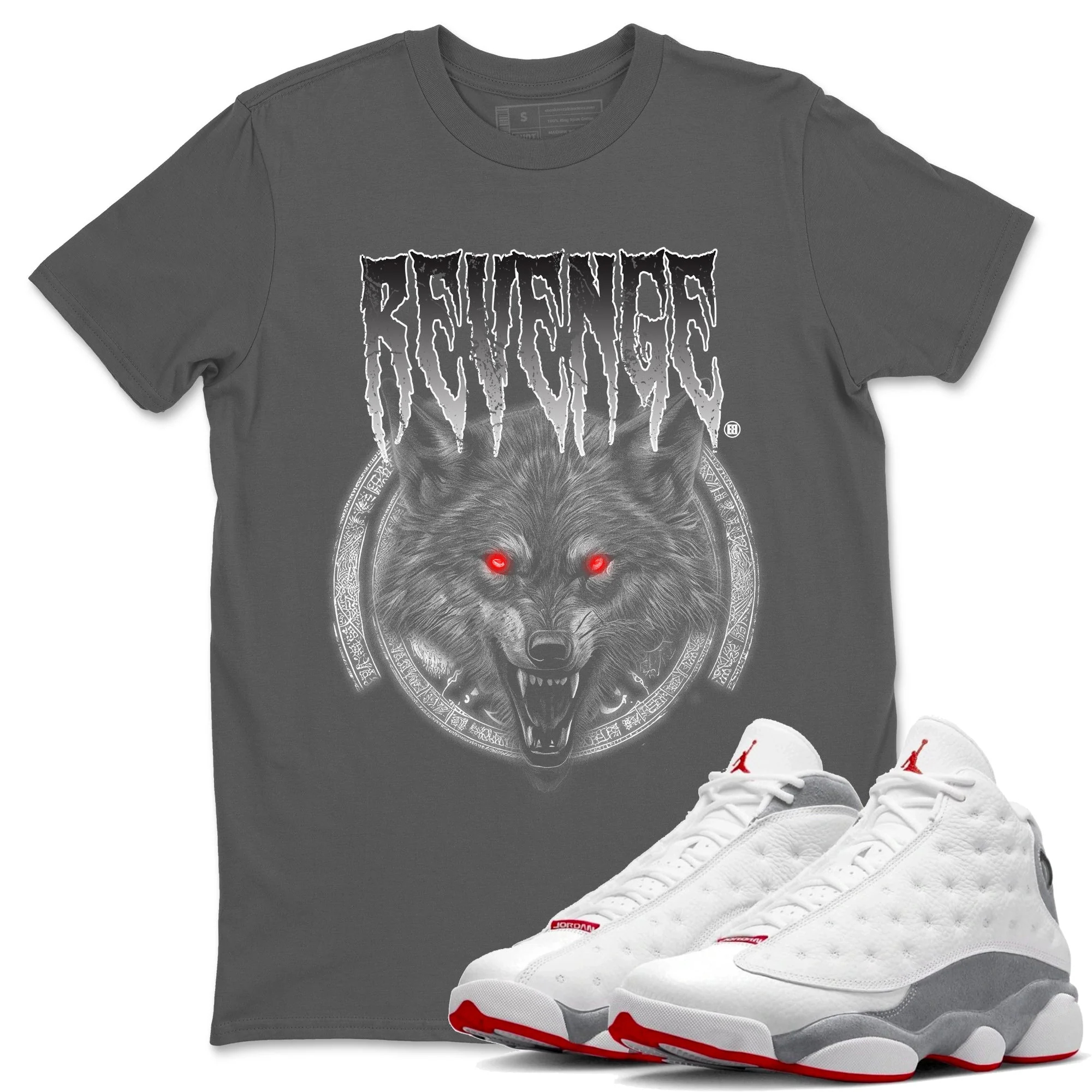 Revenge Wolf Unisex Tops - Air Jordan 13 Wolf Grey