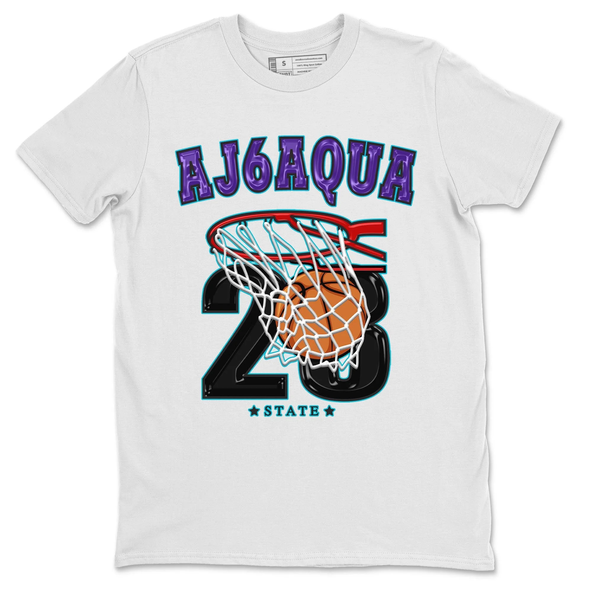 Basketball Sneaker Tee - Air Jordan 6 Aqua
