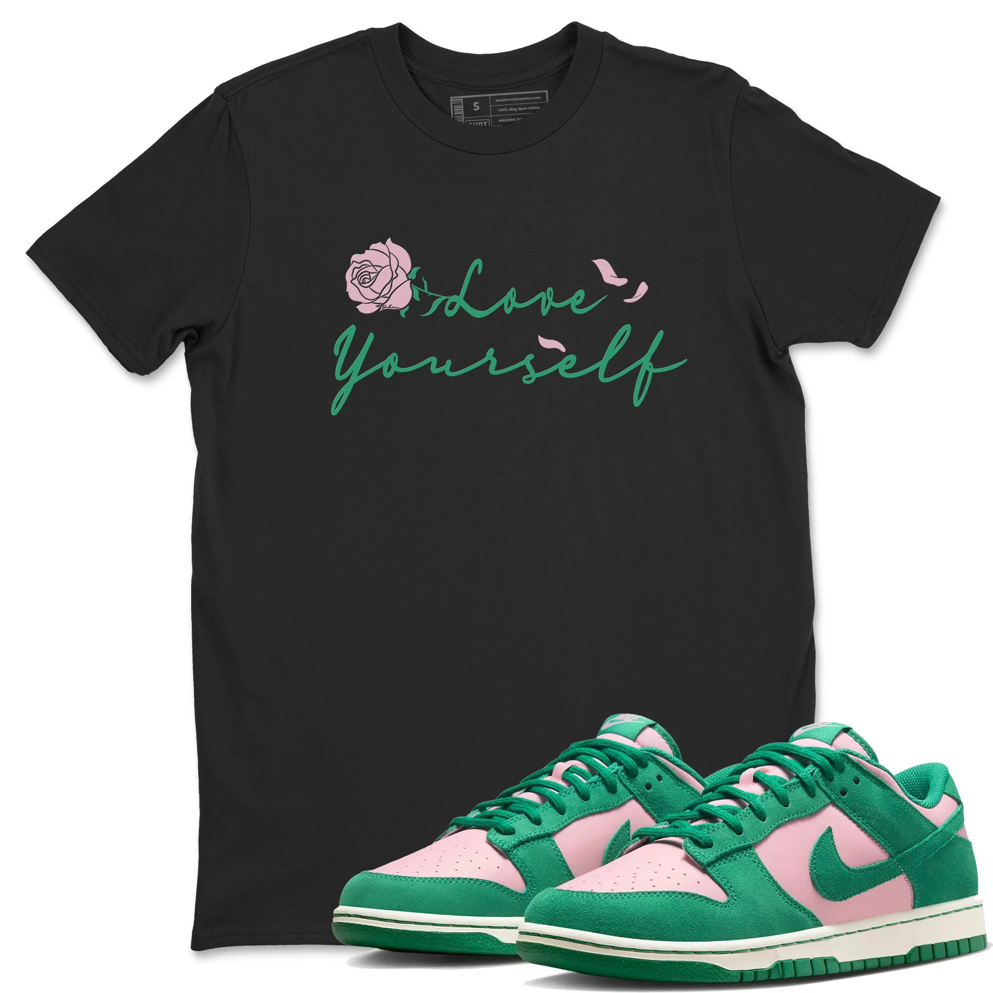 Love Yourself Sneaker Tees - Dunk Medium Soft Pink Malachite