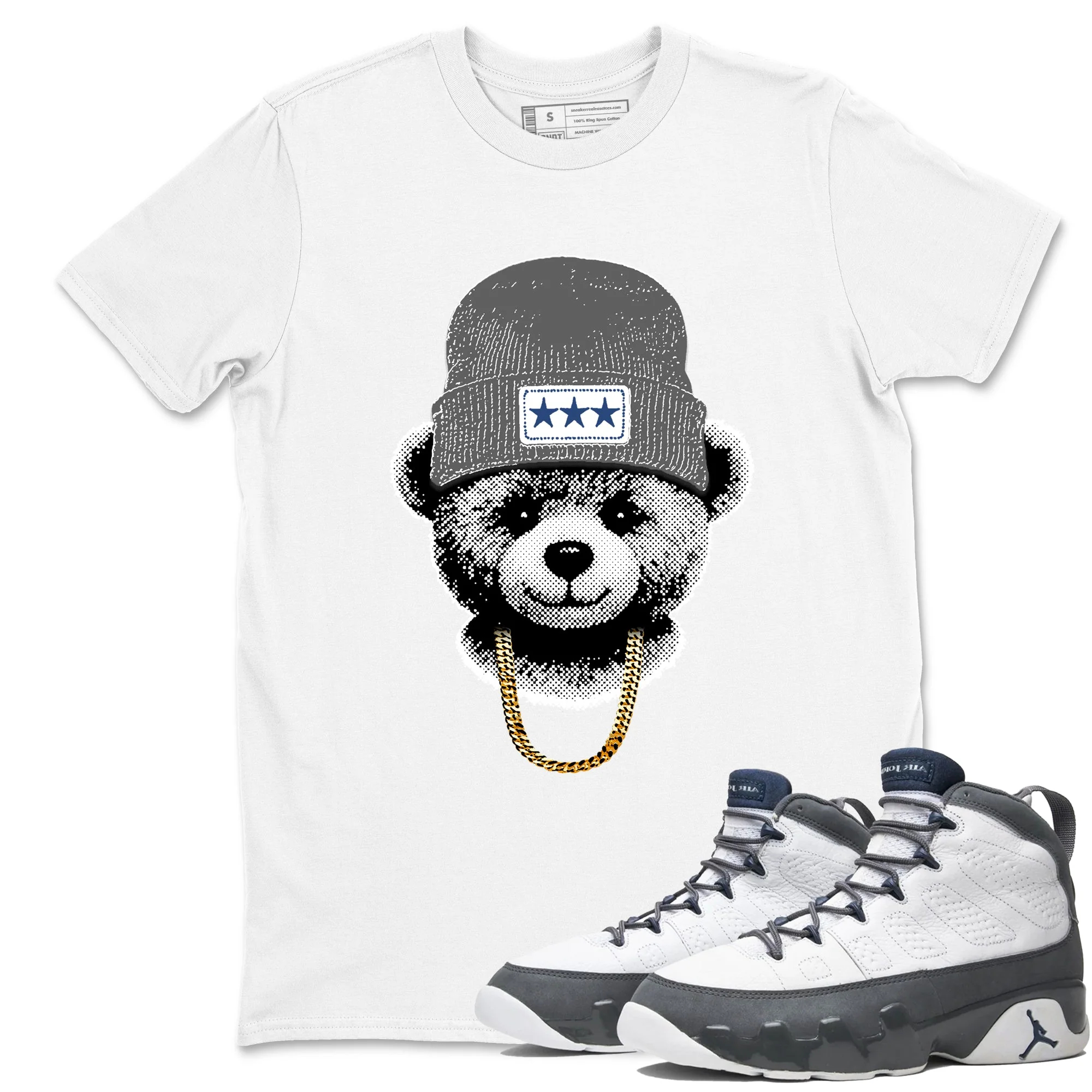 Gangster Teddy Sneaker Tees - Air Jordan 9 Flint Grey
