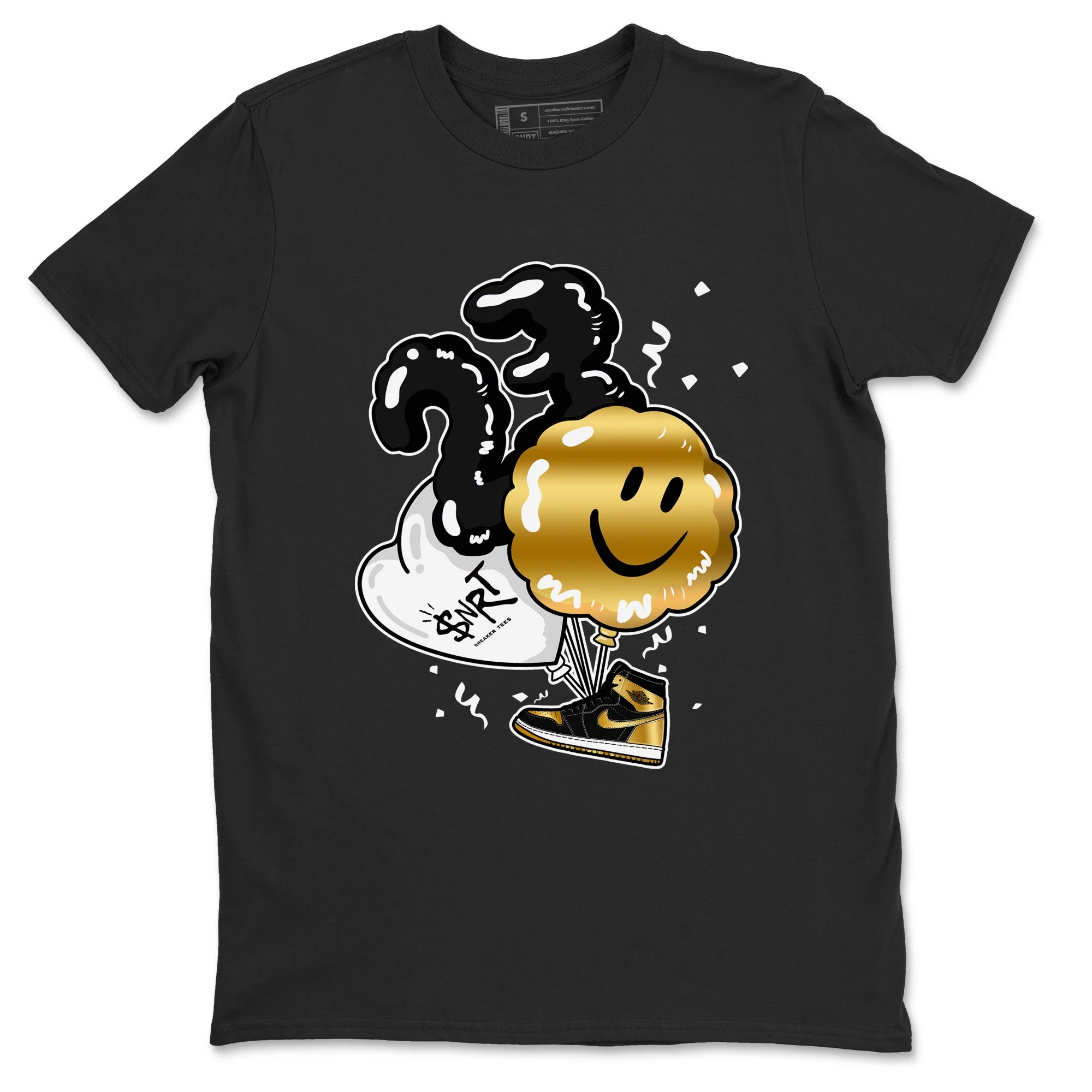 Balloon Sneaker Tees - Air Jordan 1 Black Metallic Gold