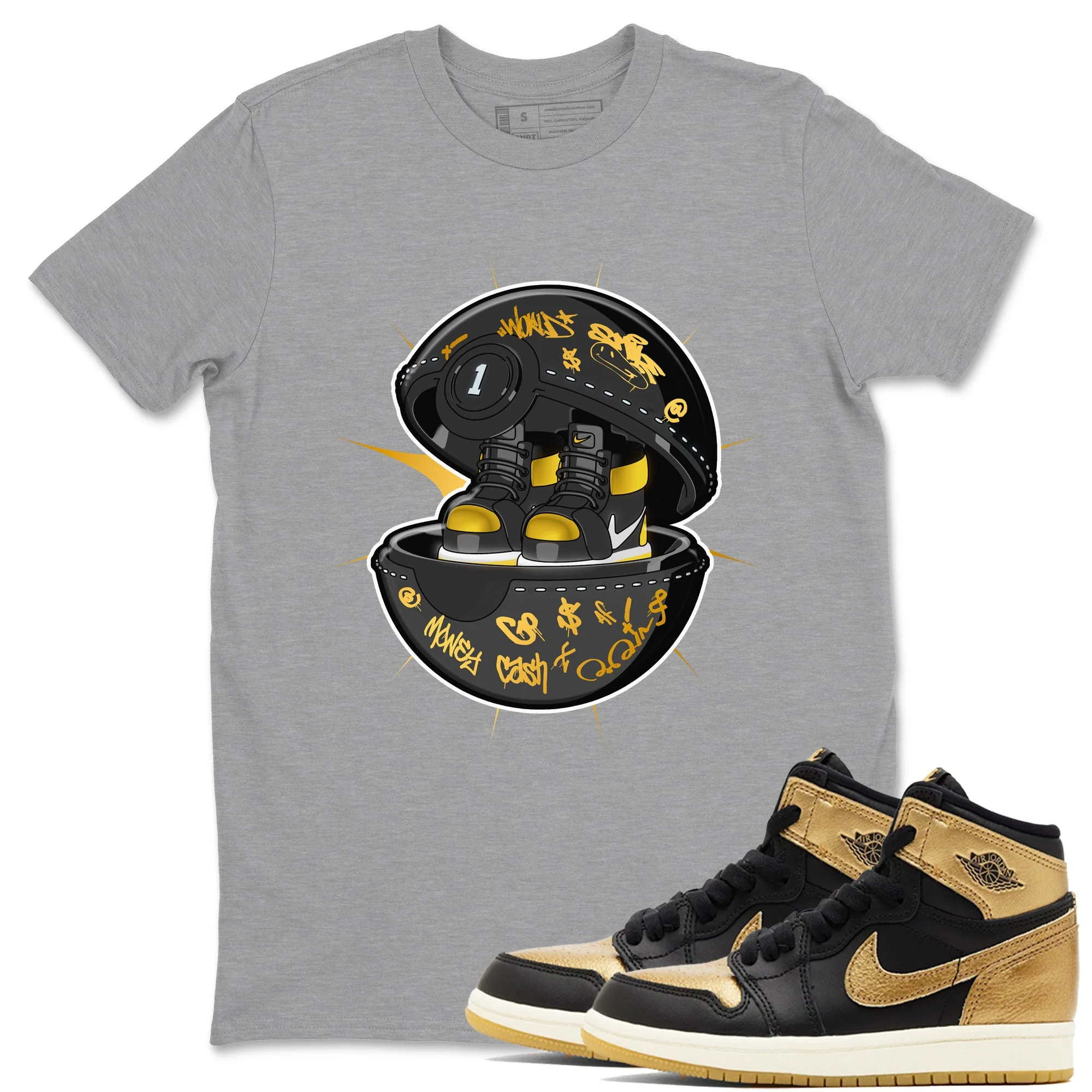 Sneaker Capsule Sneaker Tees - Air Jordan 1 Black Metallic Gold