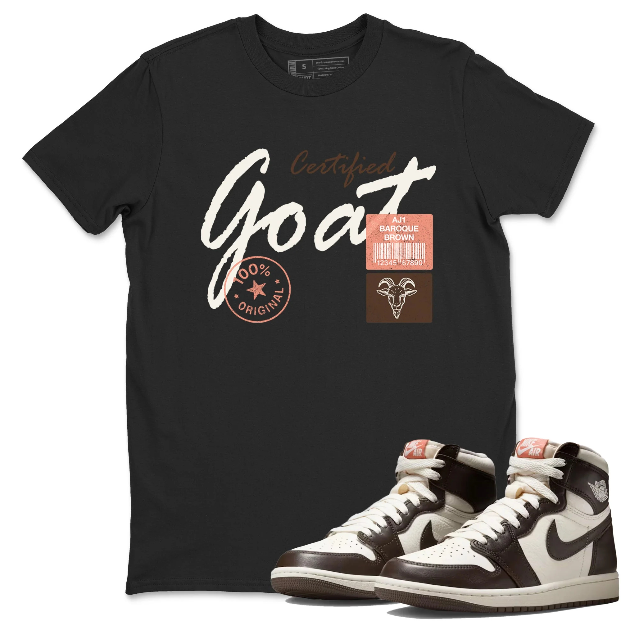 Certified Goat Sneaker Tees - Air Jordan 1 Baroque Brown