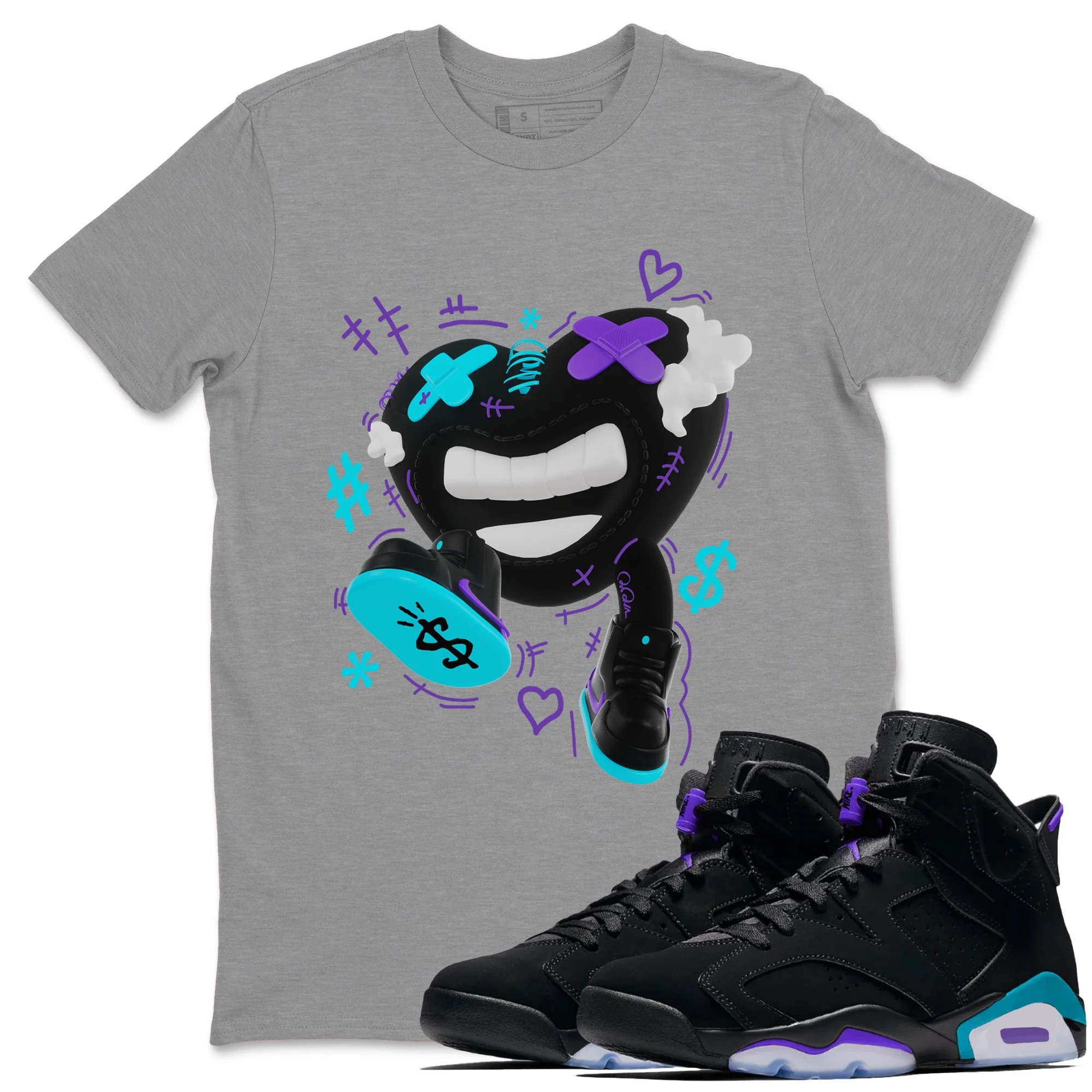 Walk In Love SNRT Sneaker Tee - Air Jordan 6 Aqua