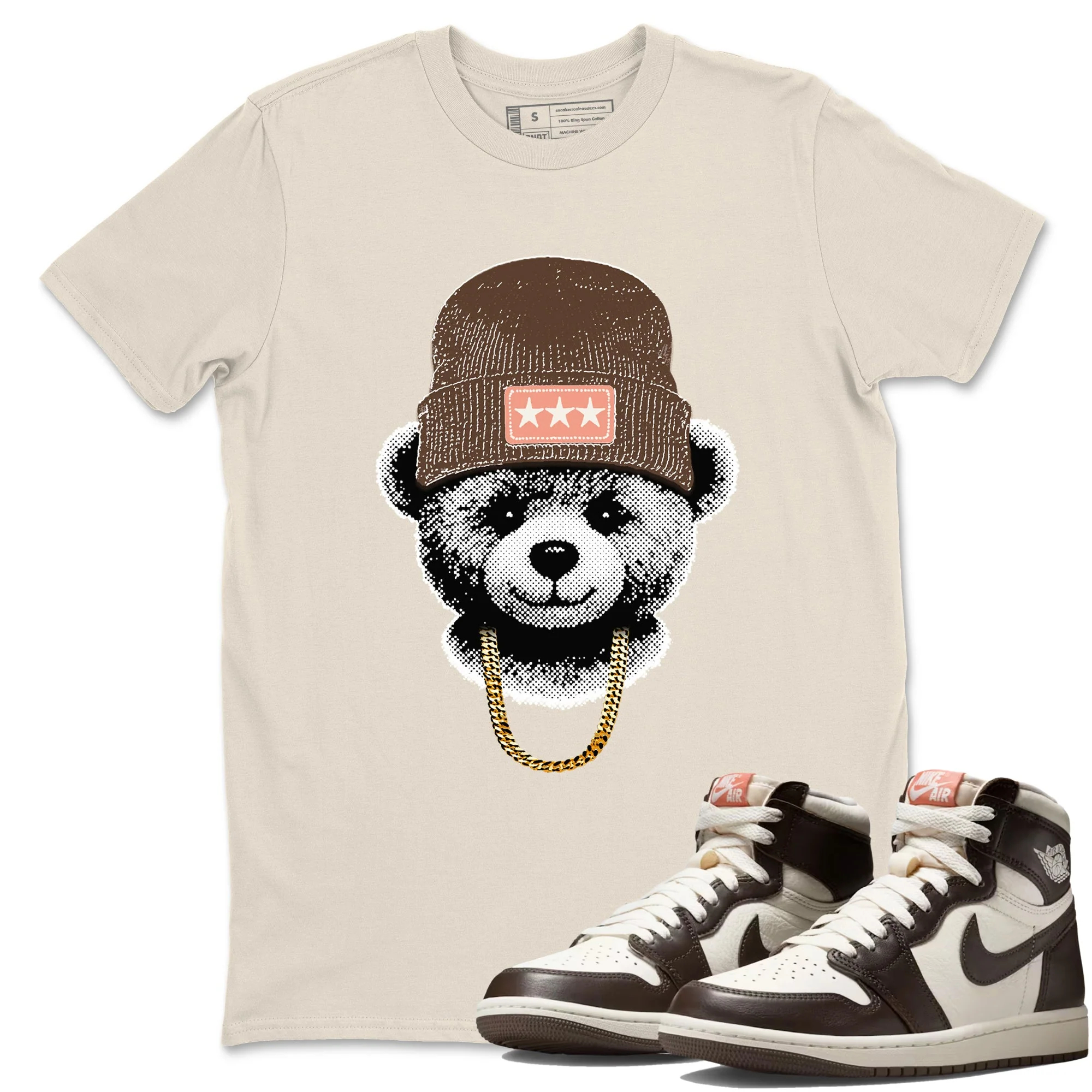 Gangster Teddy Sneaker Tees - Air Jordan 1 Baroque Brown