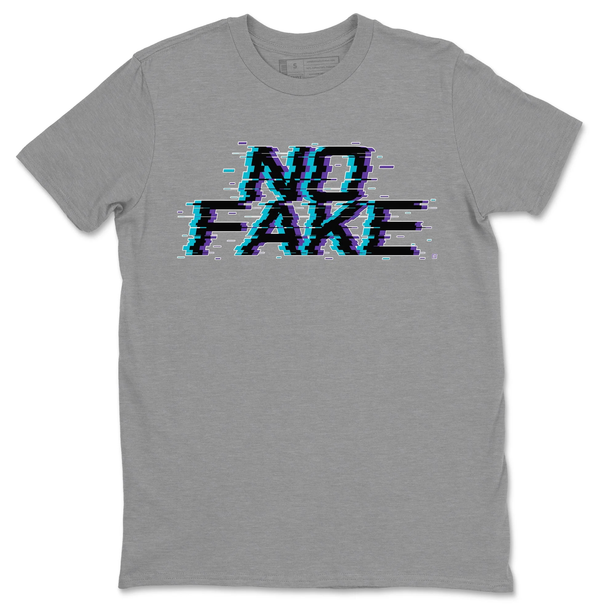 No Fake Glitch SNRT Sneaker Tee - Air Jordan 6 Aqua
