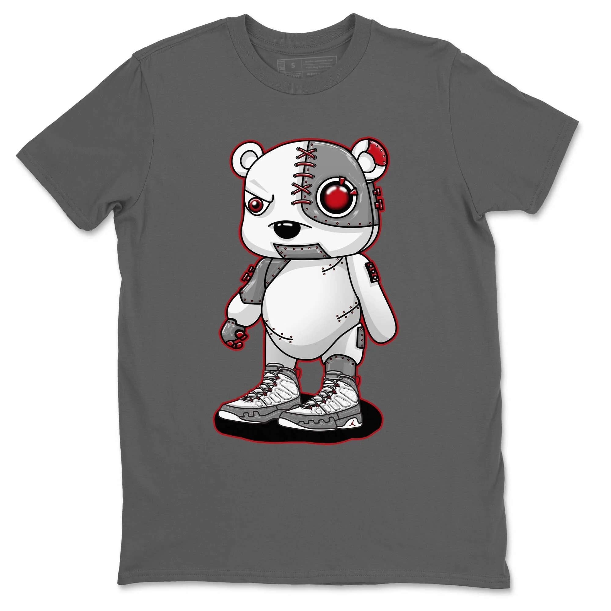 Cyborg Bear Unisex Tops - Air Jordan 9 Fire Red