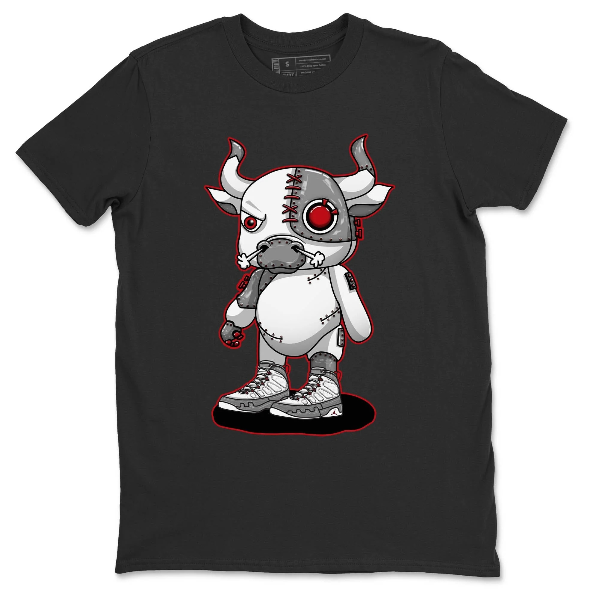 Cyborg Bull Unisex Tops - Air Jordan 9 Fire Red