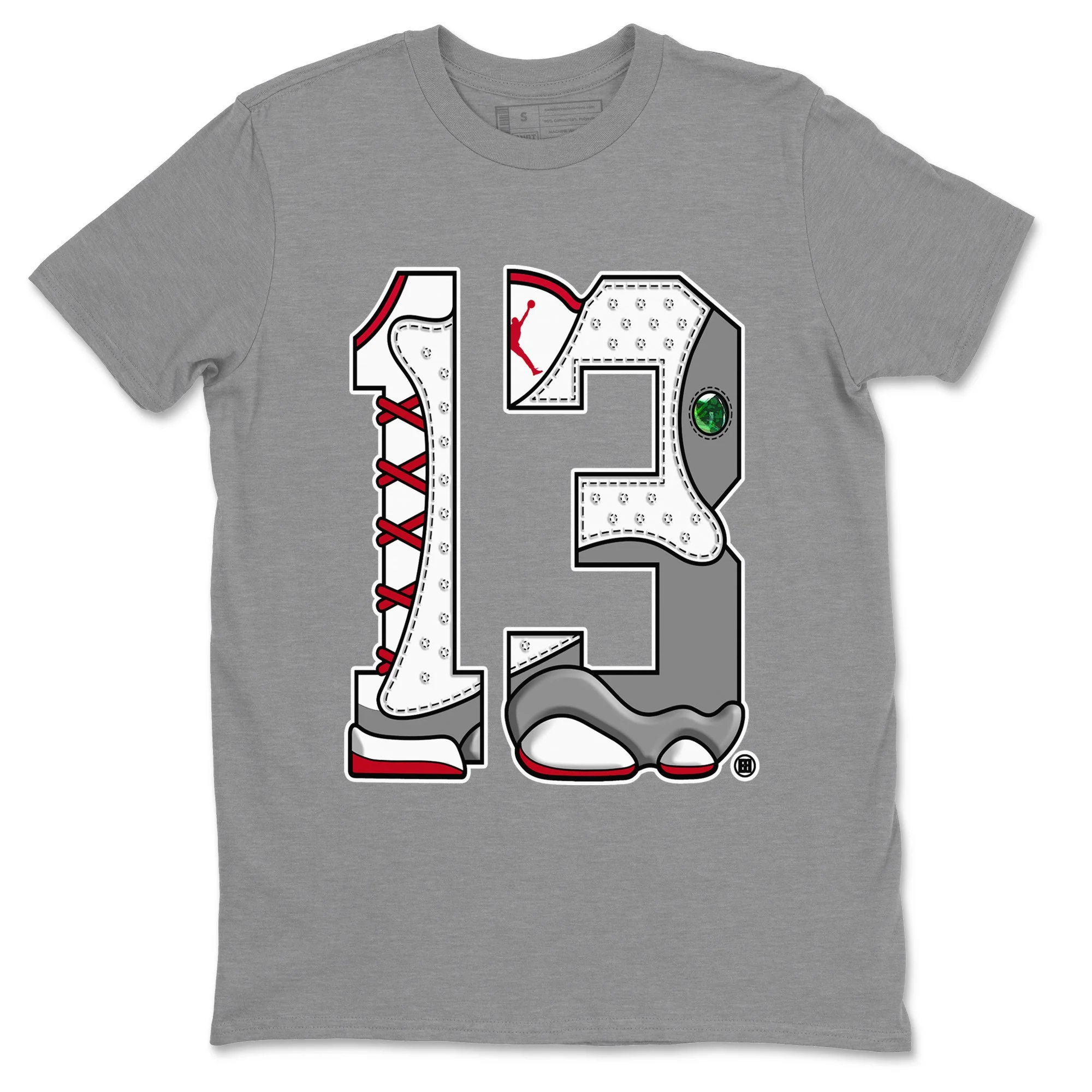 Number 13 Unisex Tops - Air Jordan 13 Wolf Grey