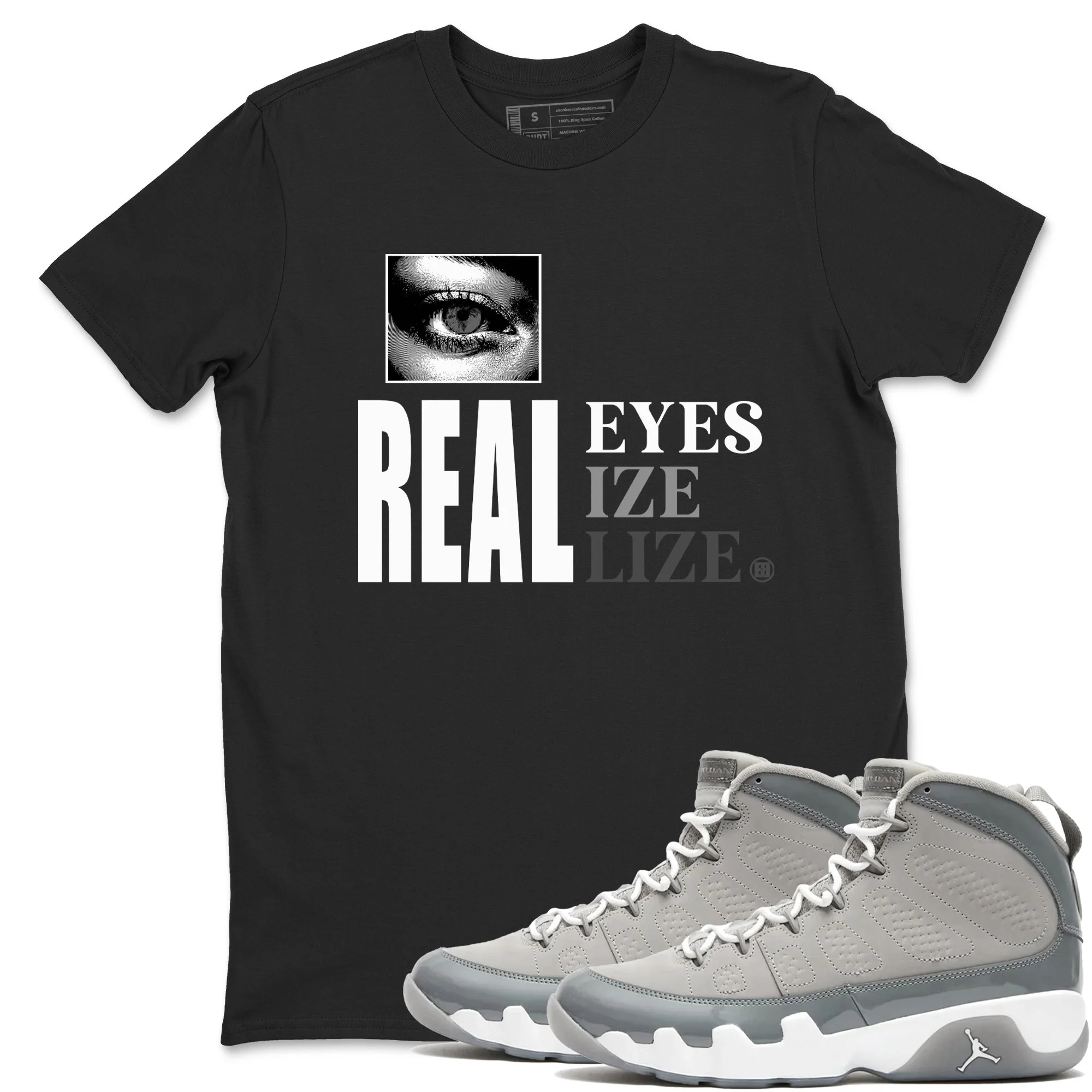 Real Eyes Sneaker Tees - Air Jordan 9 Cool Grey