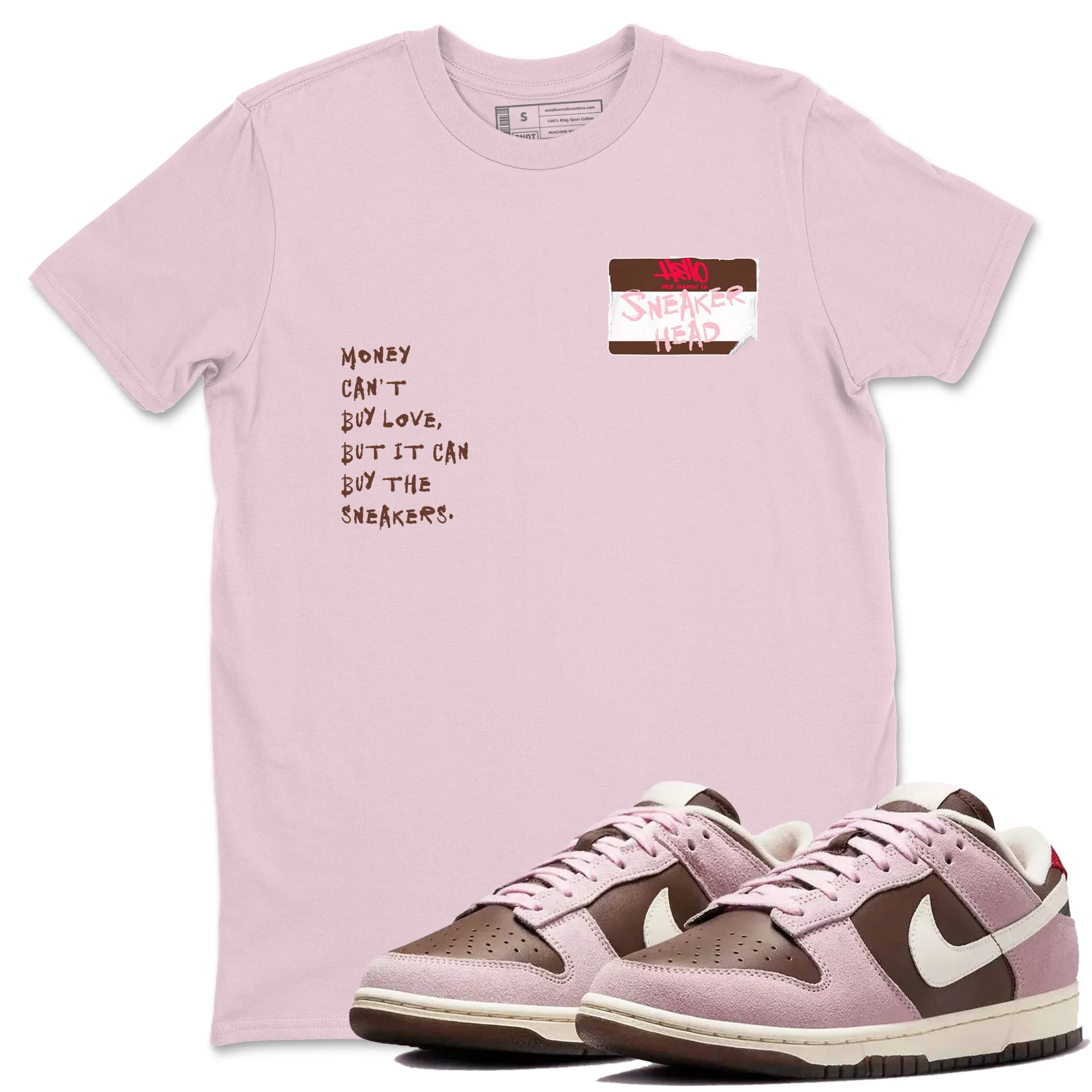 Sneakerhead Badge Sneaker Tees - Dunk Cacao Wow And Pink Foam