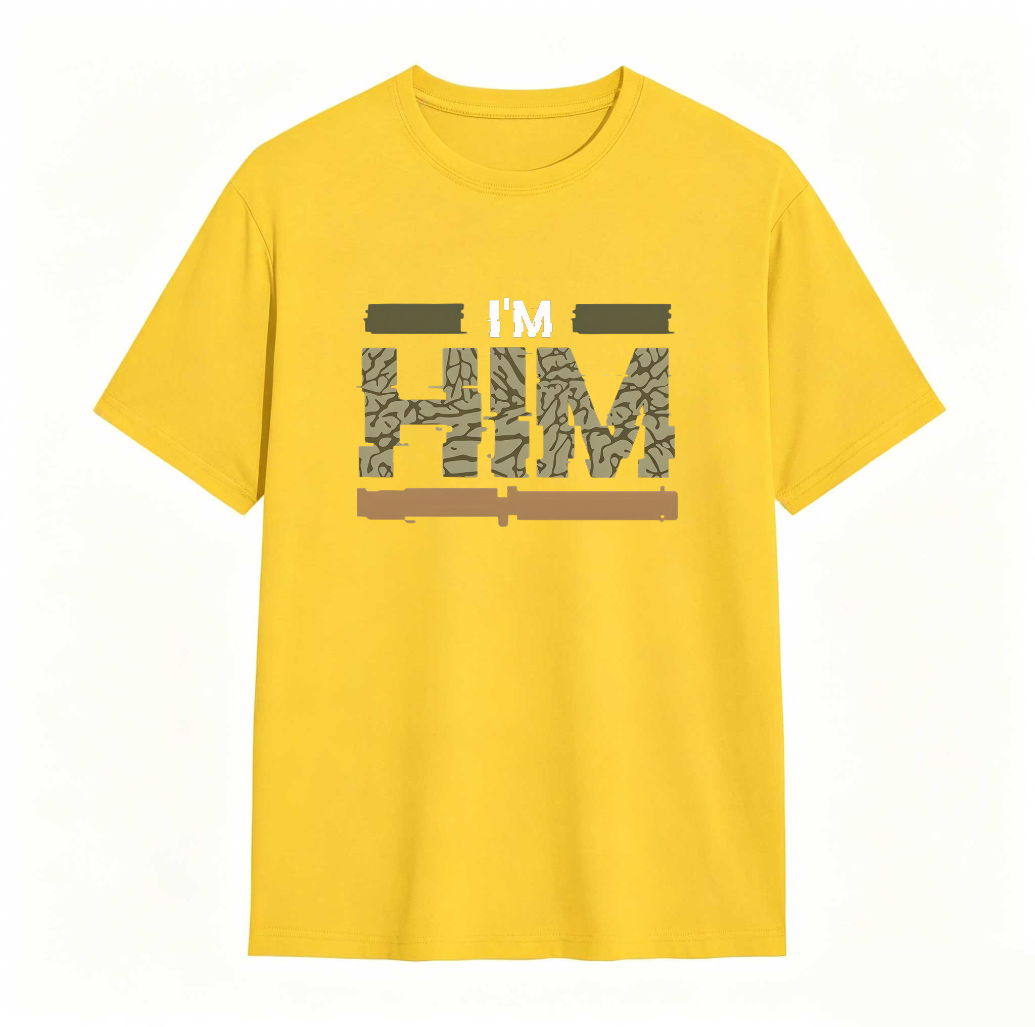 I'm HIM Sneaker Tee - Jordan 3 Family Affair Medium Olive Matching Sneaker Tee Shirt, Shirt To Match Jordan 3 Olive, Sneaker Graphic Tee
