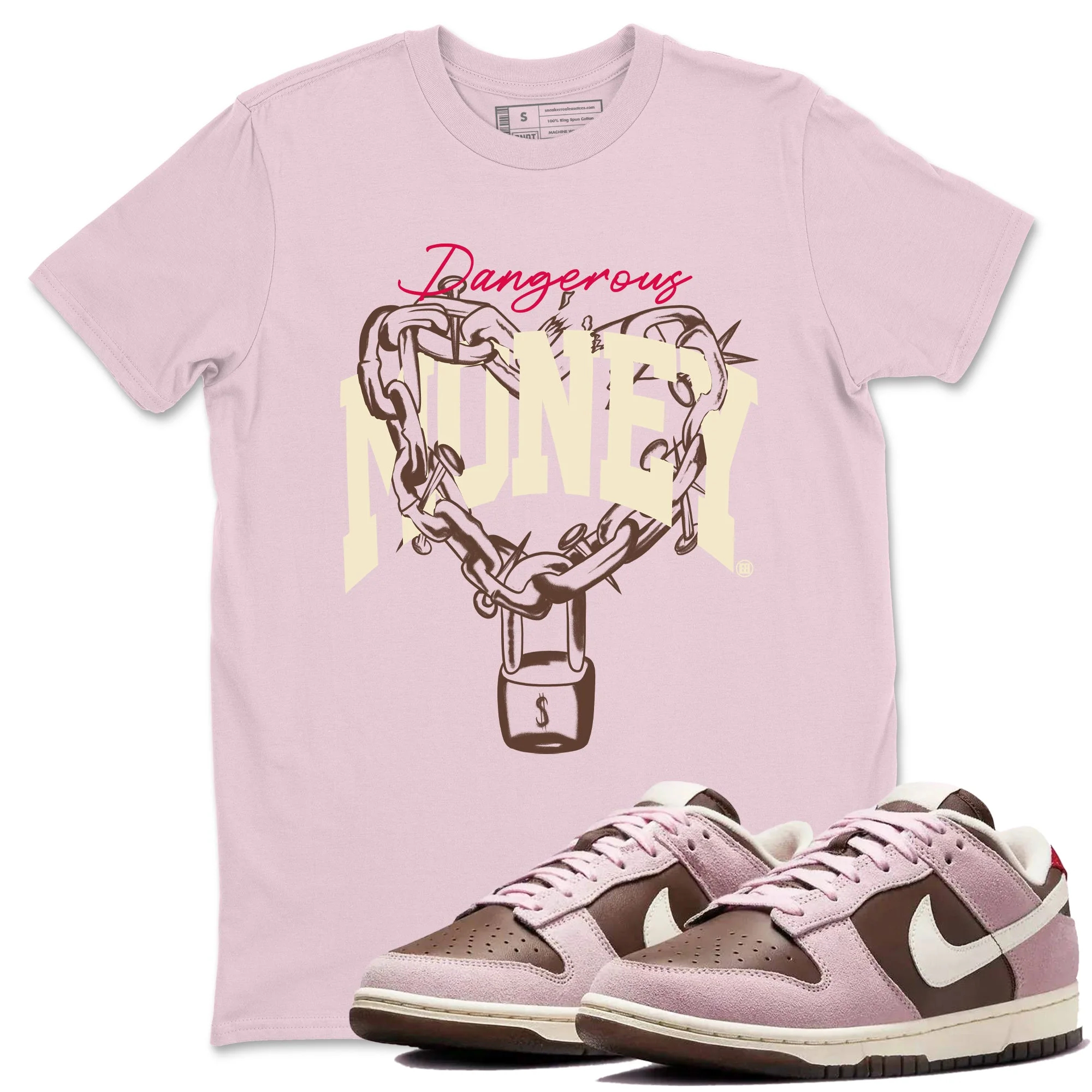 Dangerous Money Sneaker Tees - Dunk Cacao Wow And Pink Foam