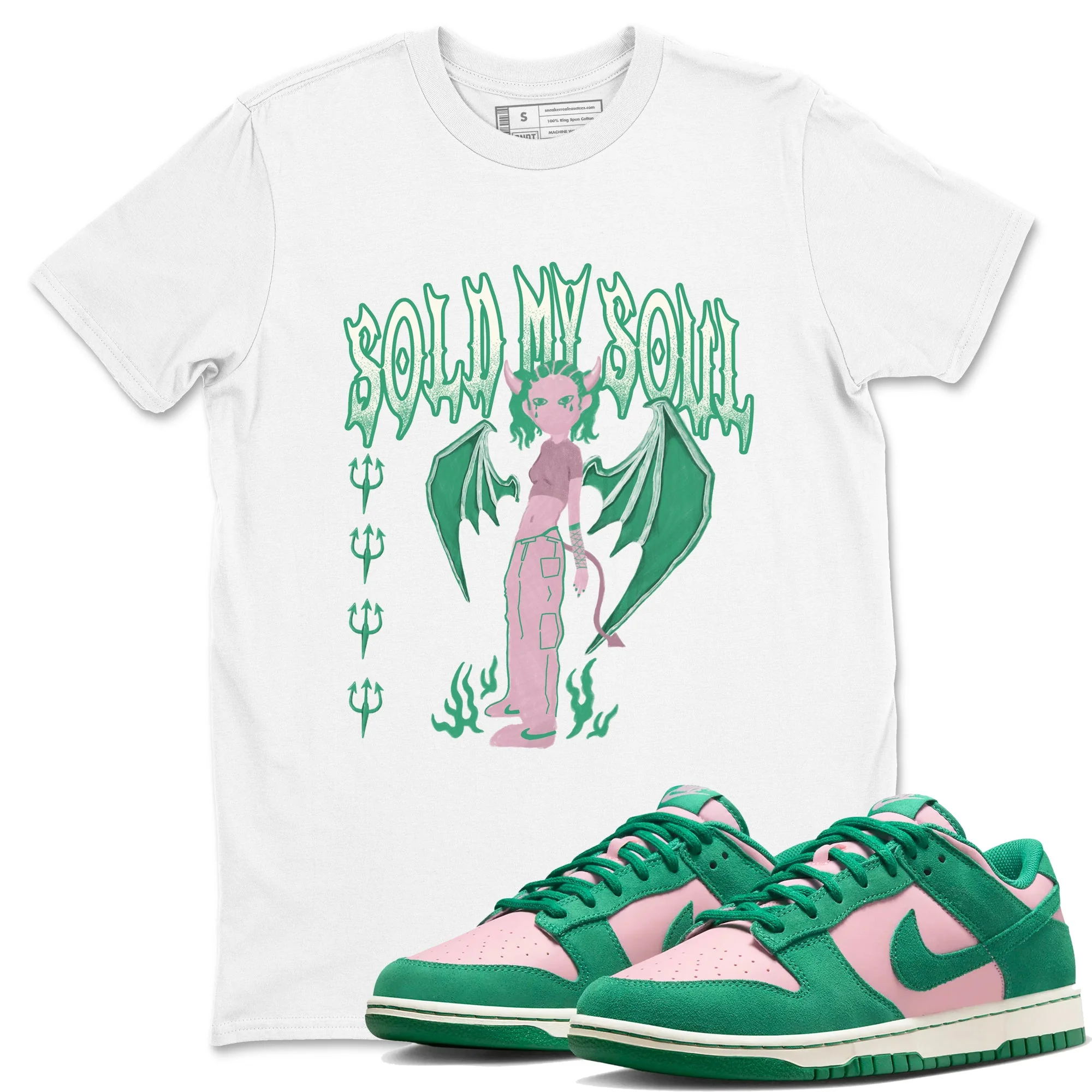 Sold My Soul Sneaker Tees - Dunk Medium Soft Pink Malachite