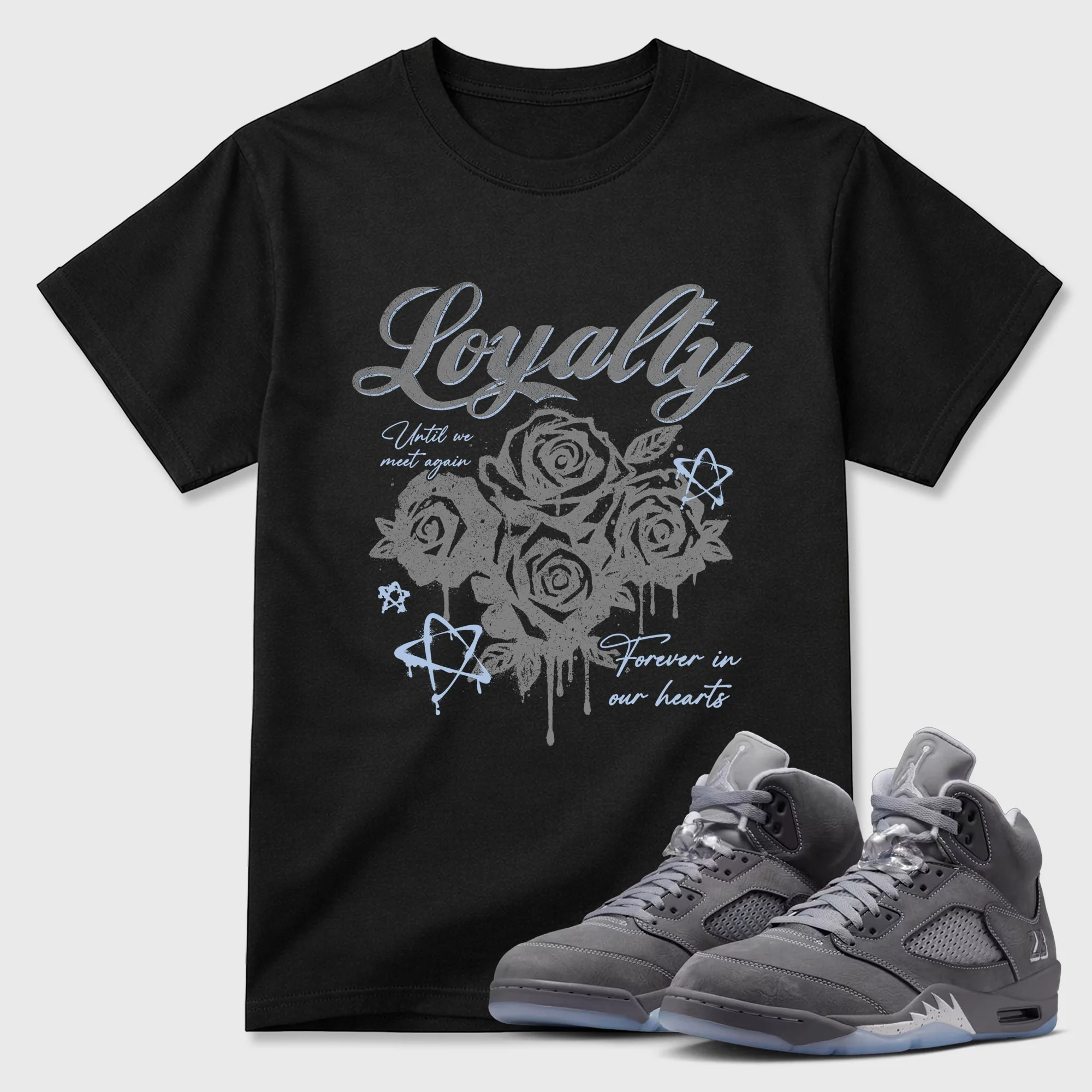Loyalty Sneaker Tees - Air Jordan 5 Wolf Grey