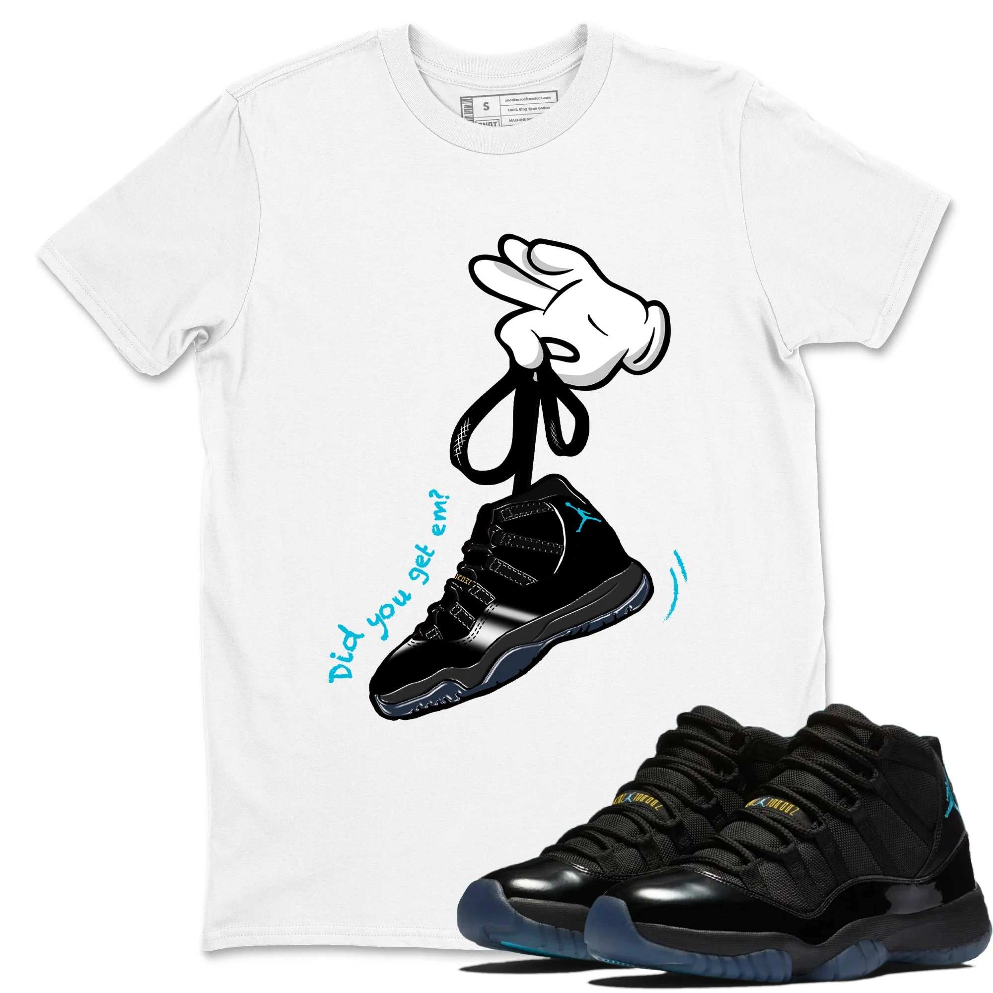 Cartoon Hands Sneaker Tees - Air Jordan 11 Gamma