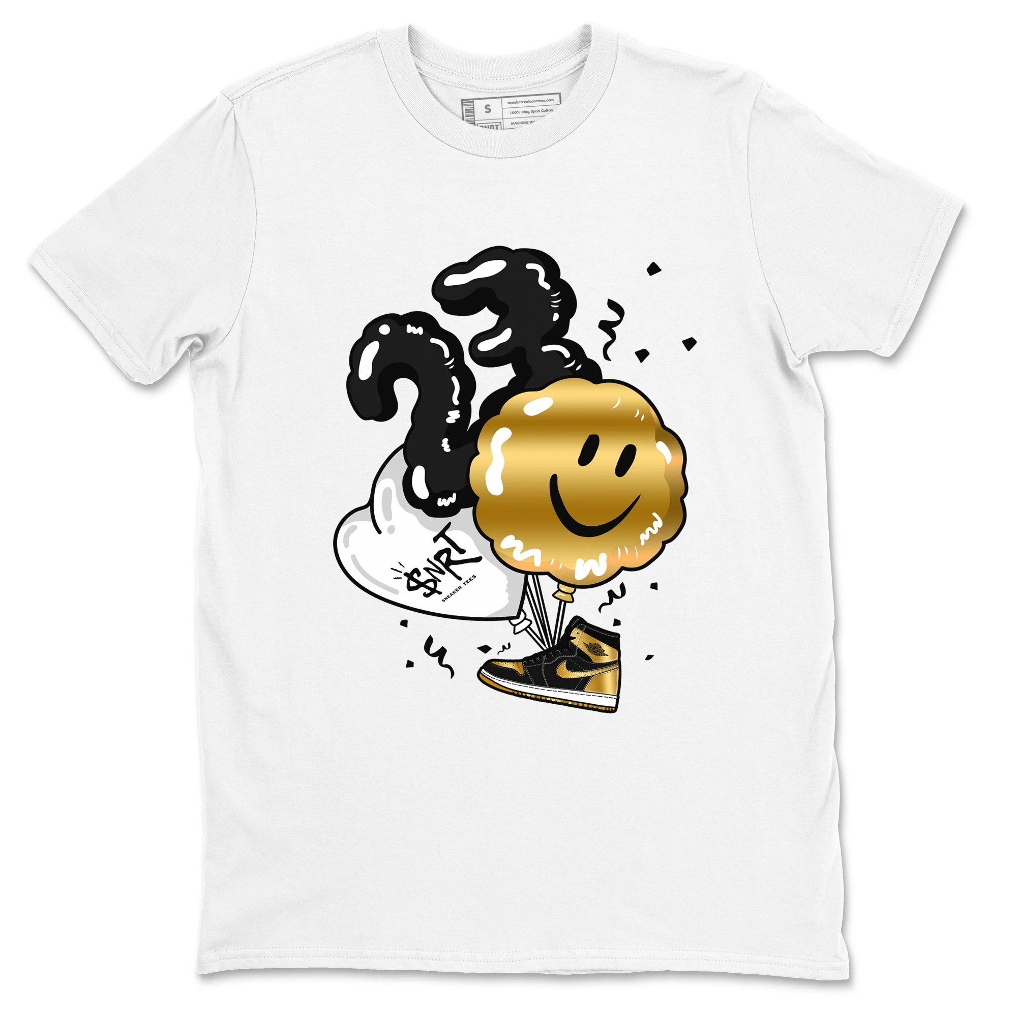 Balloon Sneaker Tees - Air Jordan 1 Black Metallic Gold