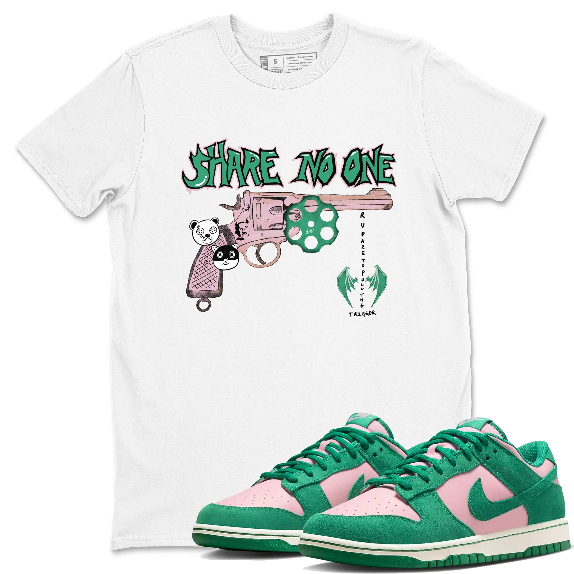 Share No One Sneaker Tees - Dunk Medium Soft Pink Malachite