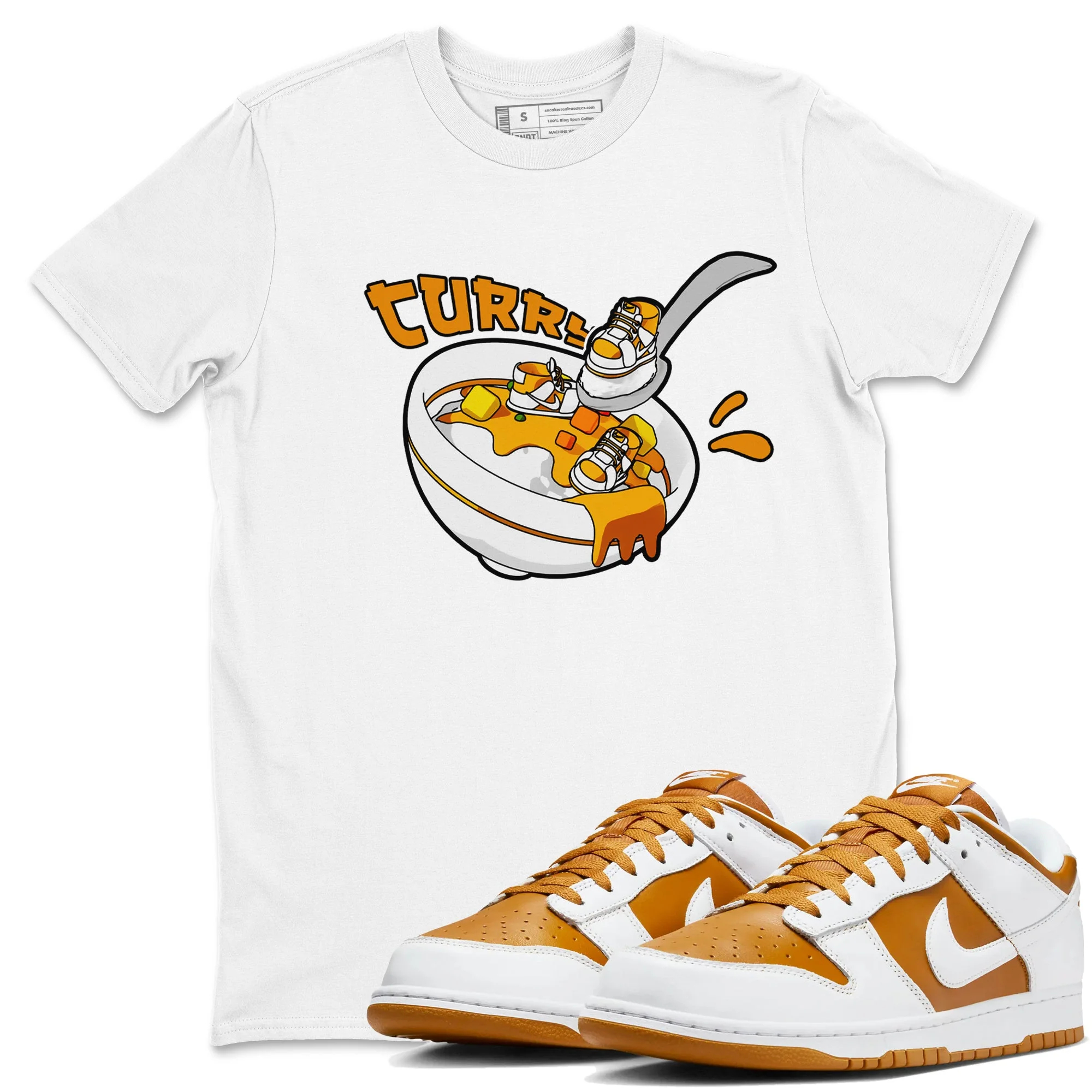 Eat Curry Sneaker Tees - Dunk Dark Curry