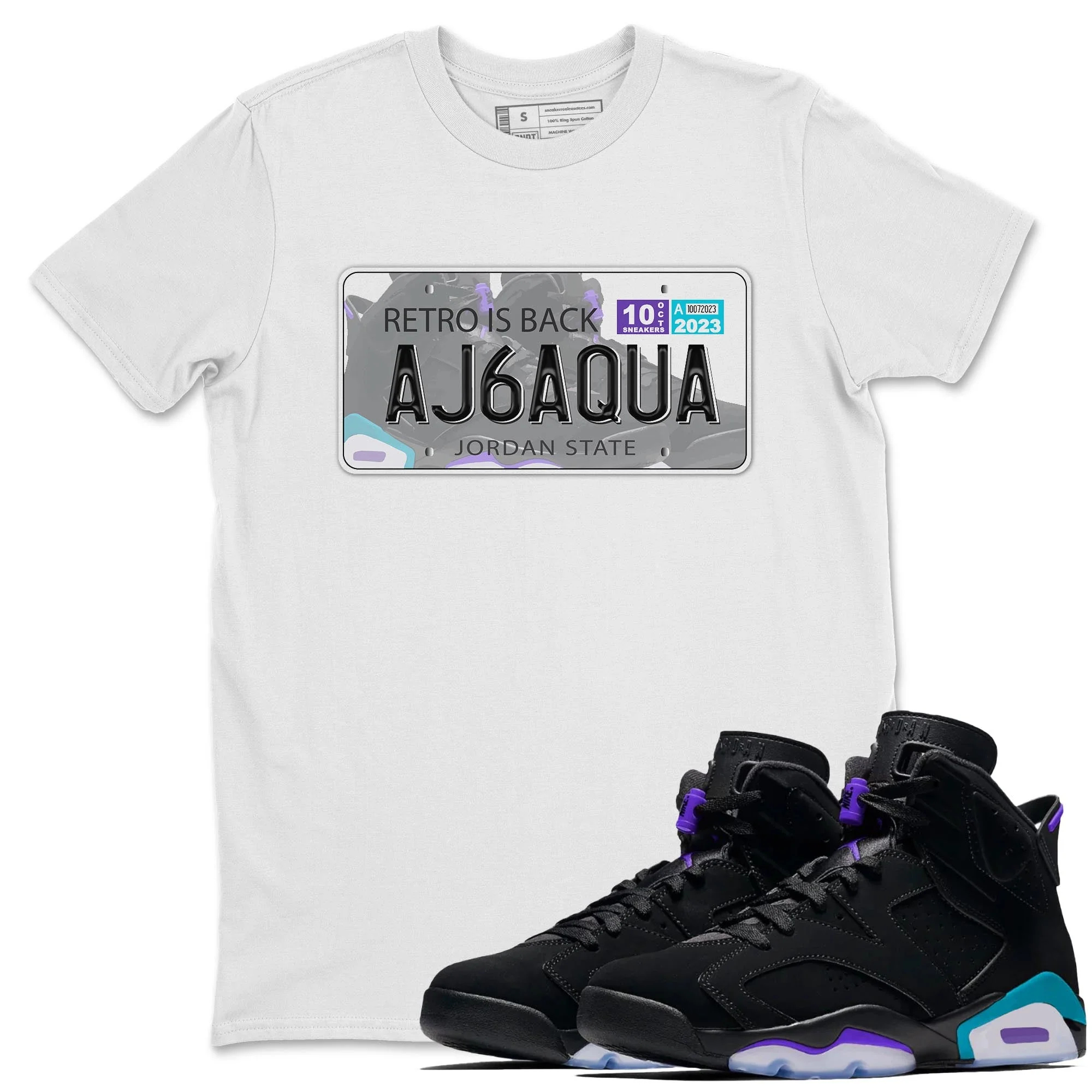 Jordan Plate Sneaker Tee - Air Jordan 6 Aqua