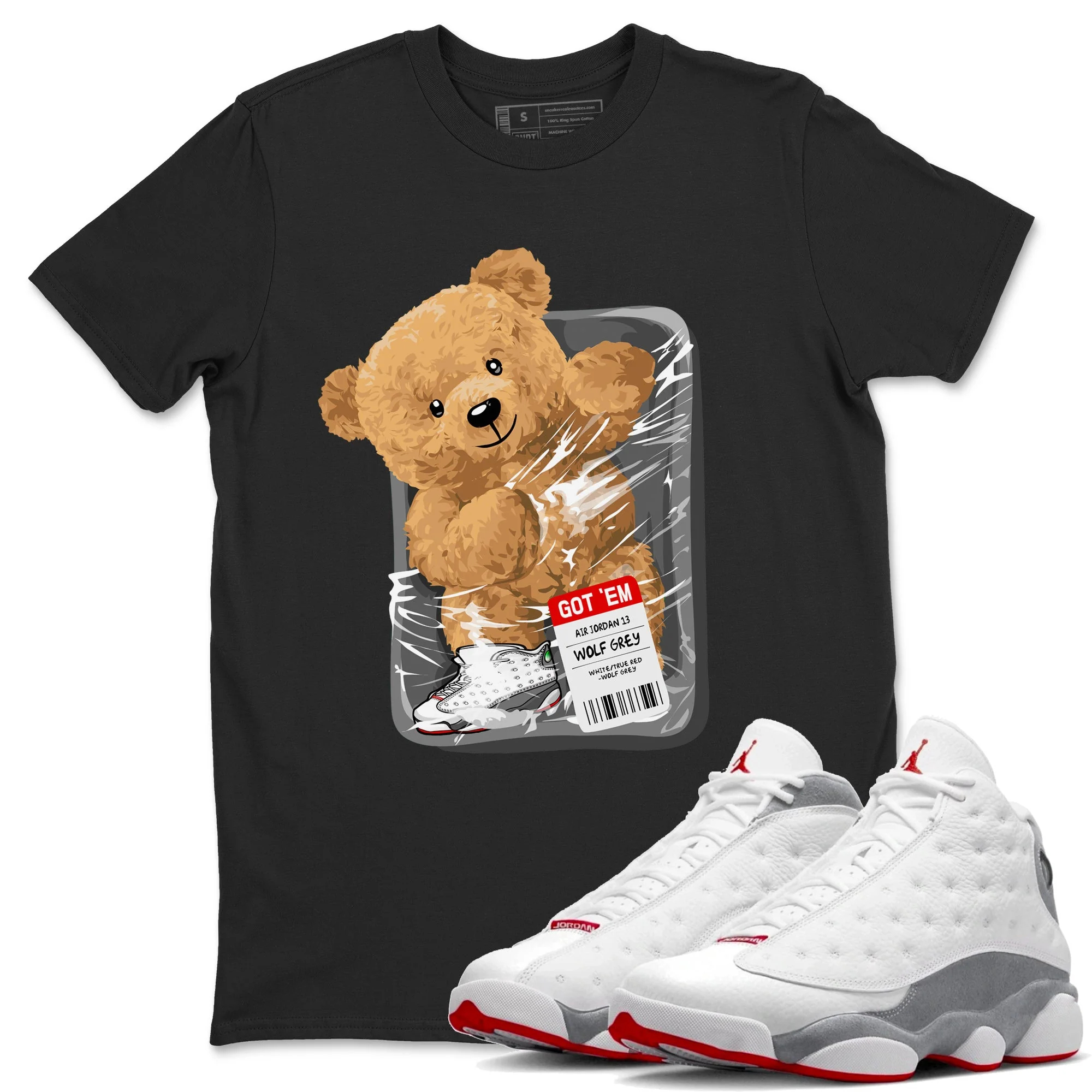 Packaged Bear Unisex Tops - Air Jordan 13 Wolf Grey
