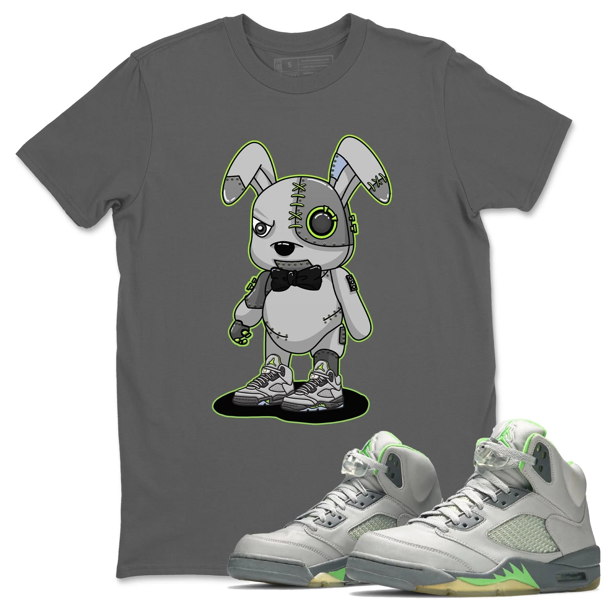 Cyborg Bunny Unisex Tops - Air Jordan 5 Green Bean