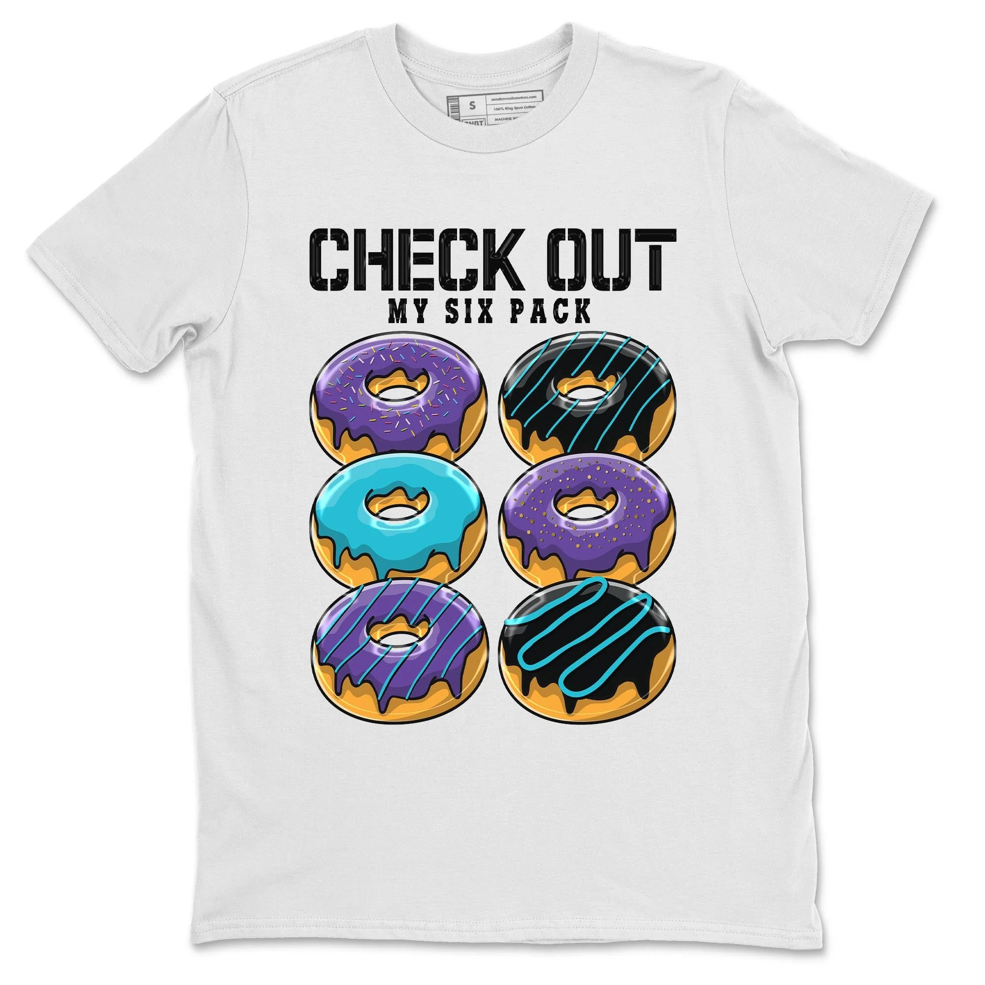 Check Out My Six Pack Sneaker Tee - Air Jordan 6 Aqua