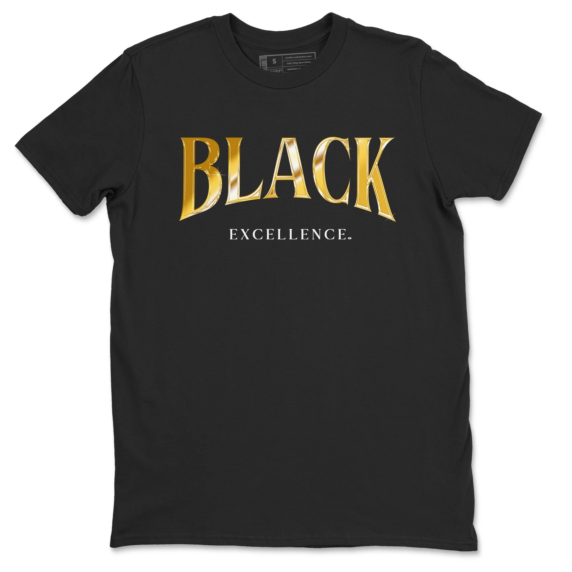 Black Excellence Sneaker Tees - Air Jordan 1 Black Metallic Gold