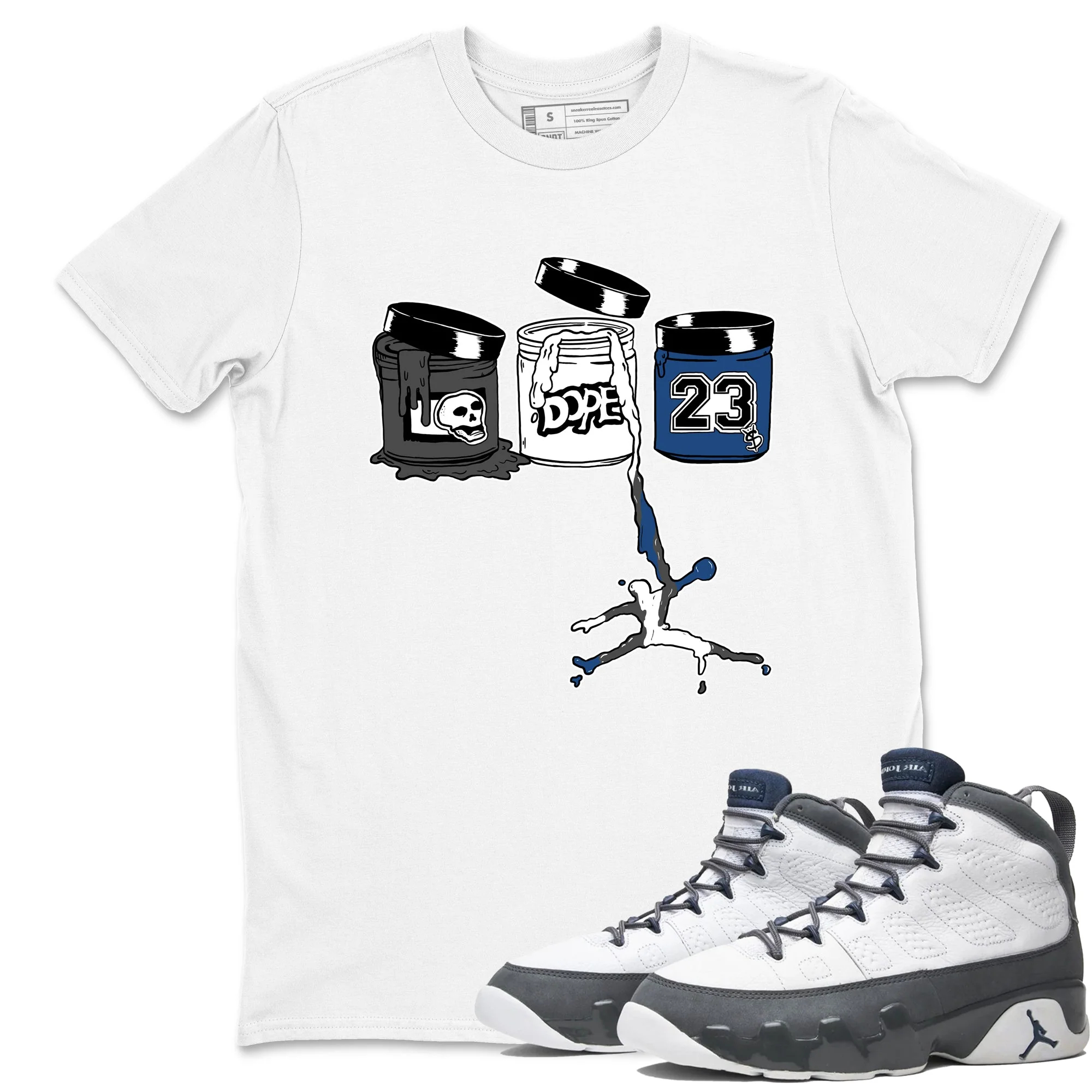 Jordan Paint Sneaker Tees - Air Jordan 9 Flint Grey
