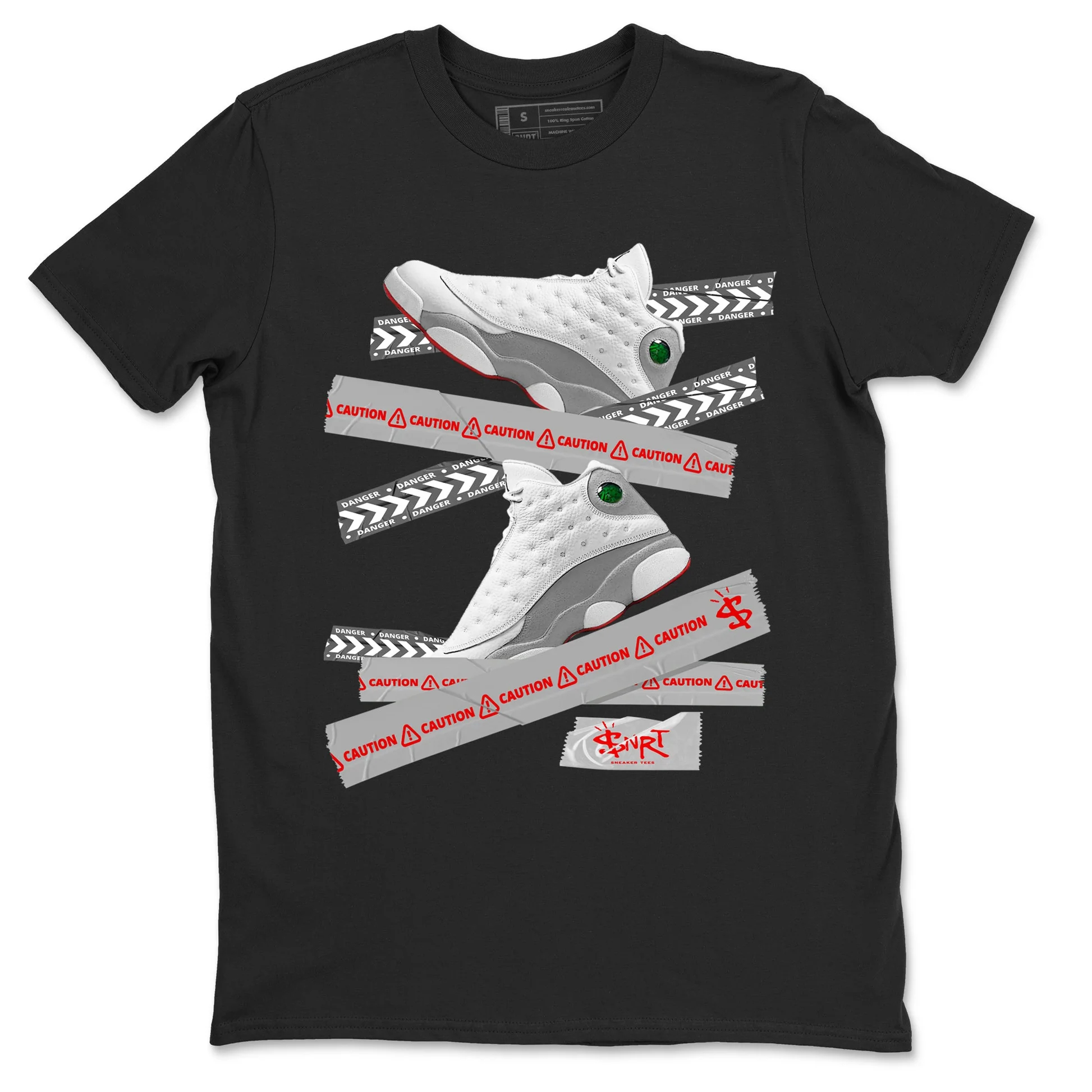 Caution Tape Unisex Tops - Air Jordan 13 Wolf Grey