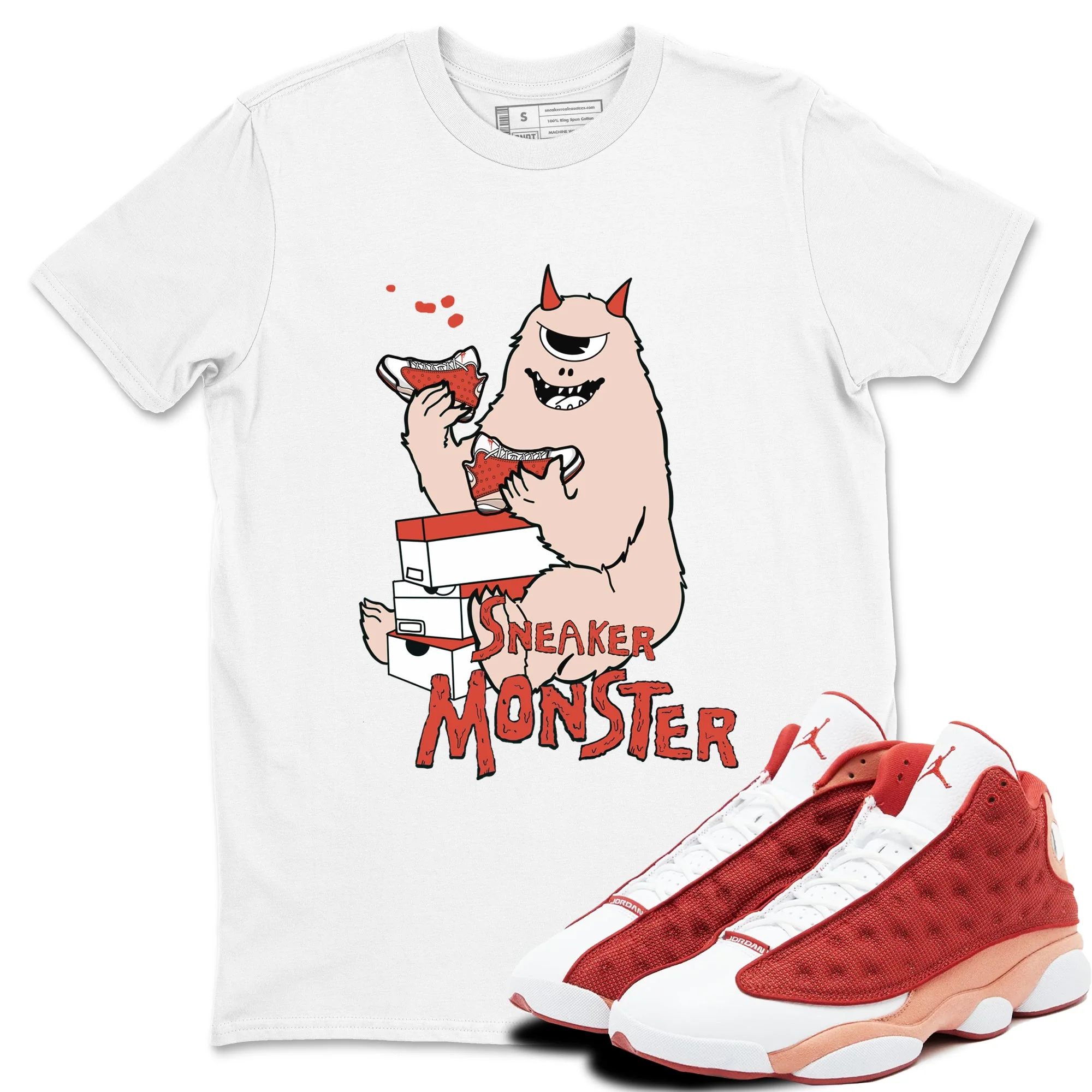 Sneaker Monster Sneaker Tees - Air Jordan 13 Dune Red