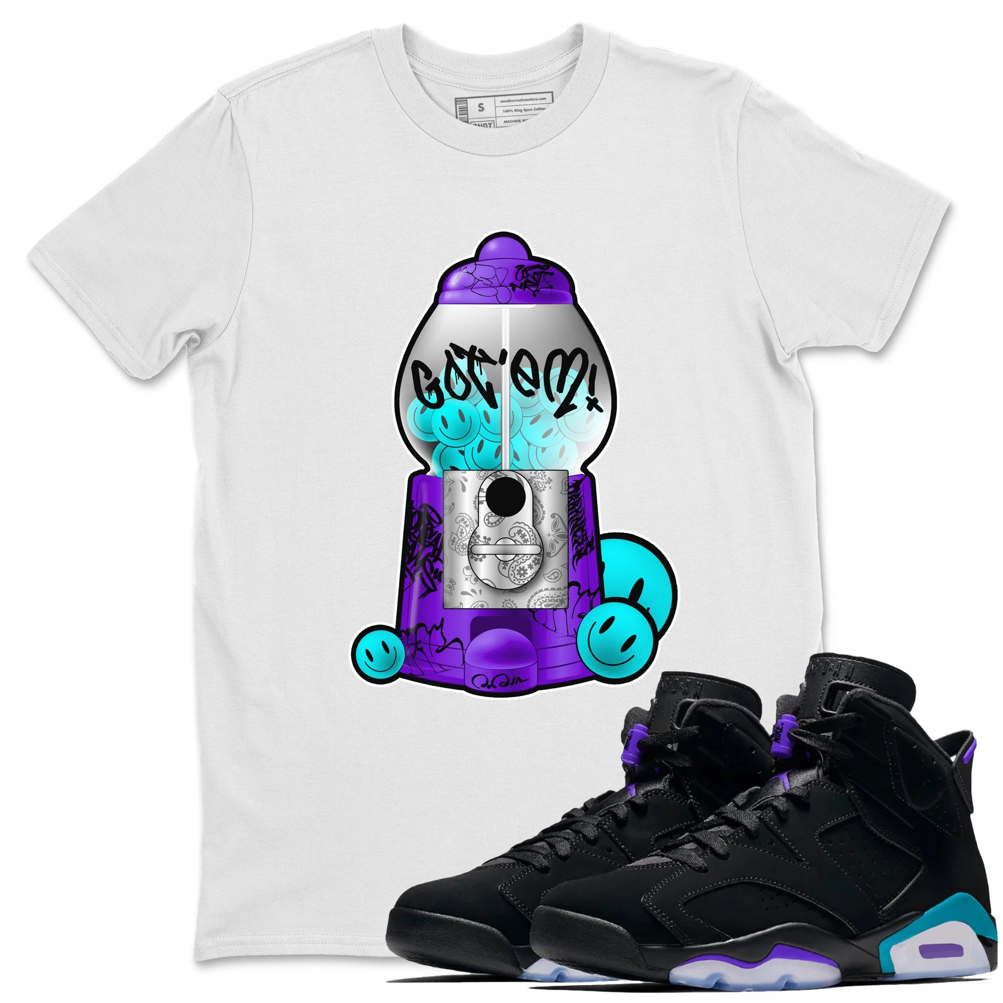 Gumball Machine Sneaker Tee - Air Jordan 6 Aqua