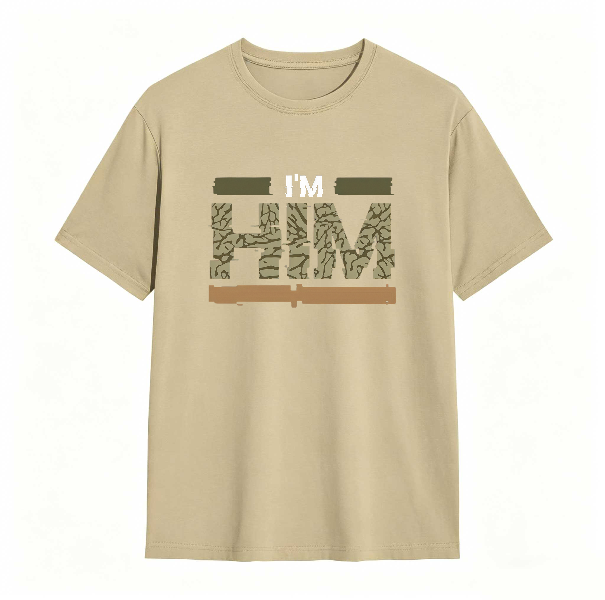 I'm HIM Sneaker Tee - Jordan 3 Family Affair Medium Olive Matching Sneaker Tee Shirt, Shirt To Match Jordan 3 Olive, Sneaker Graphic Tee