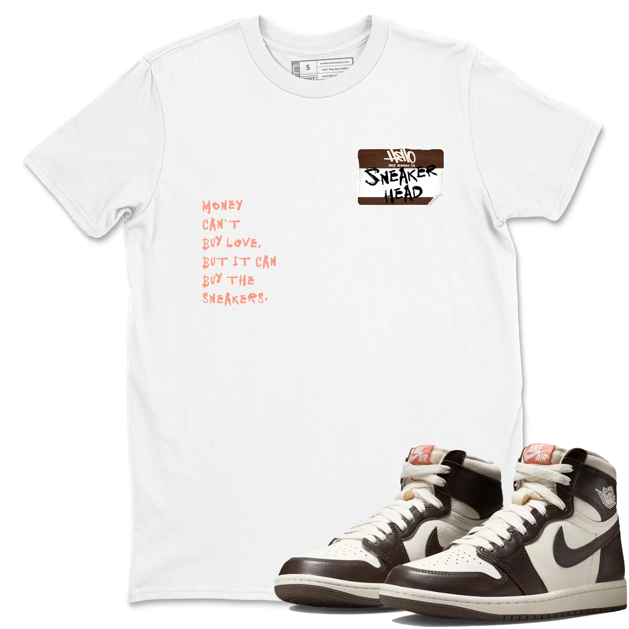 Sneakerhead Badge Sneaker Tees - Air Jordan 1 Baroque Brown