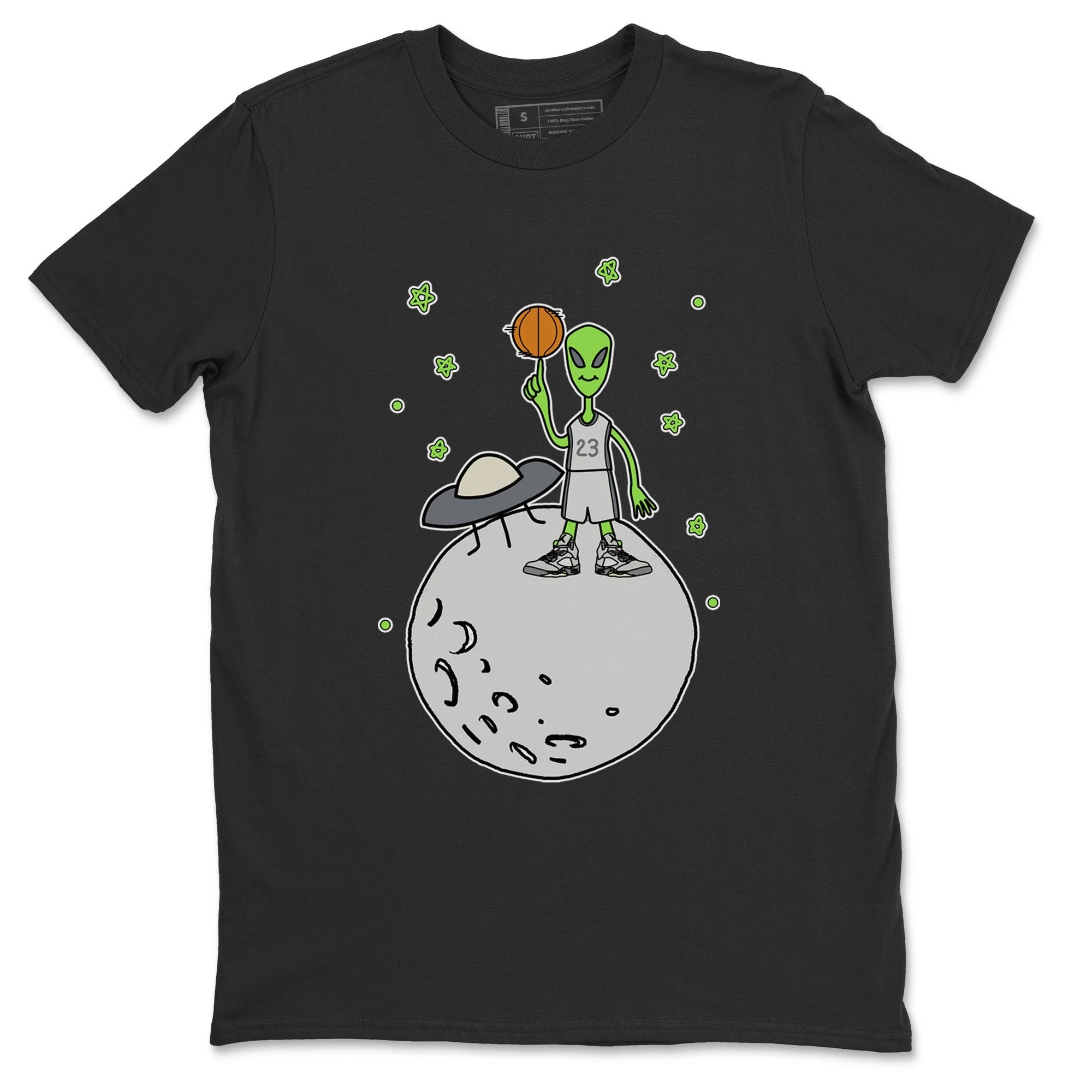 Basketball Alien Unisex Tops - Air Jordan 5 Green Bean