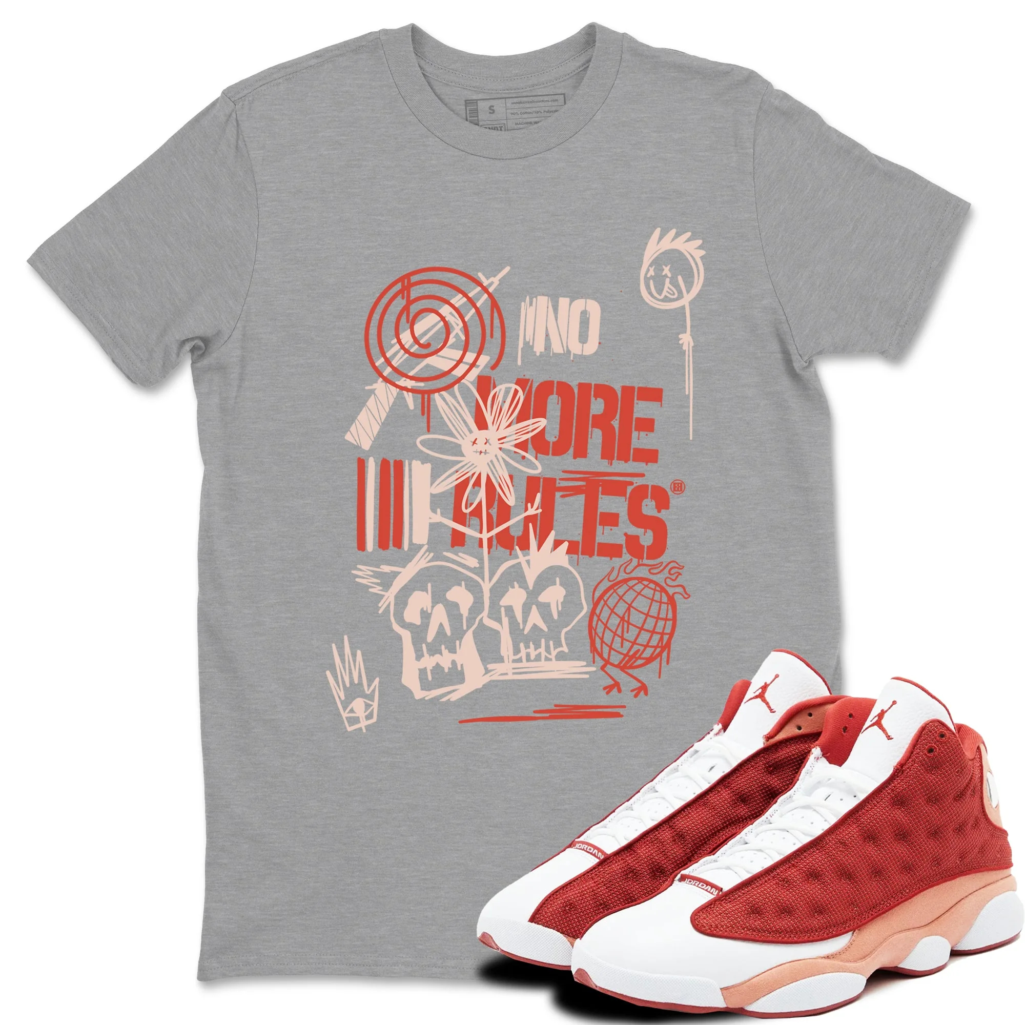 No More Rules Sneaker Tees - Air Jordan 13 Dune Red