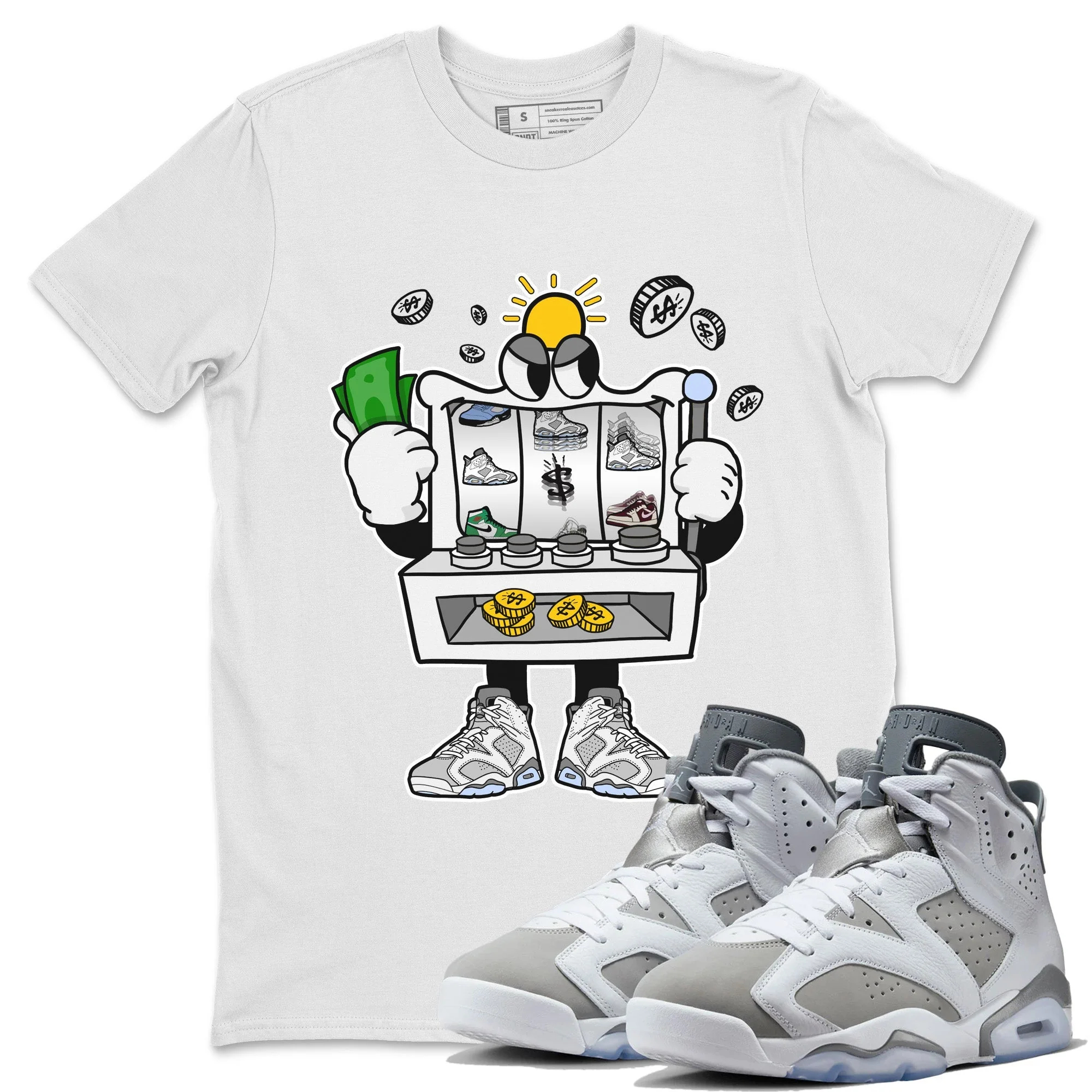 Slot Machine Unisex Tops - Air Jordan 6 Cool Grey