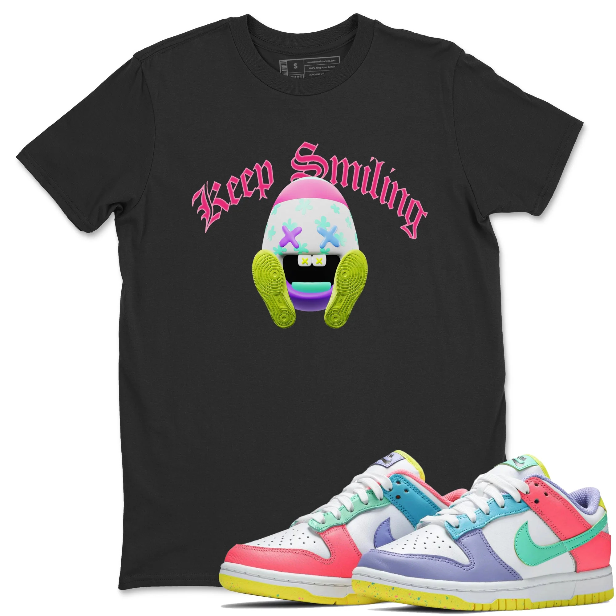 Keep Smiling Unisex Tops - Dunk Easter Candy