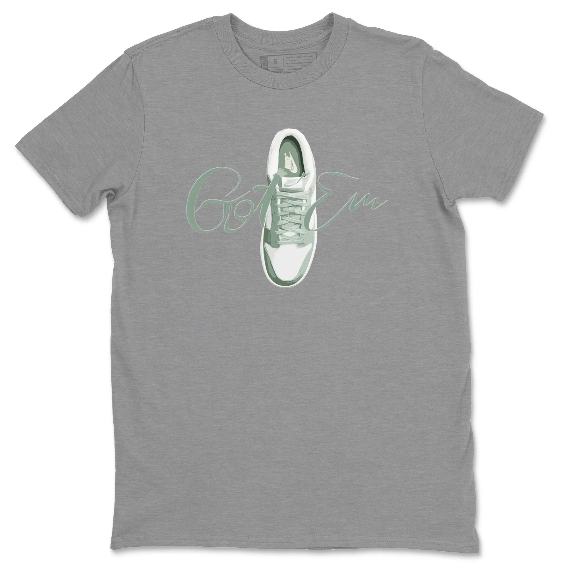 Caligraphy Shoe Lace Unisex Tops - Dunk Mica Green