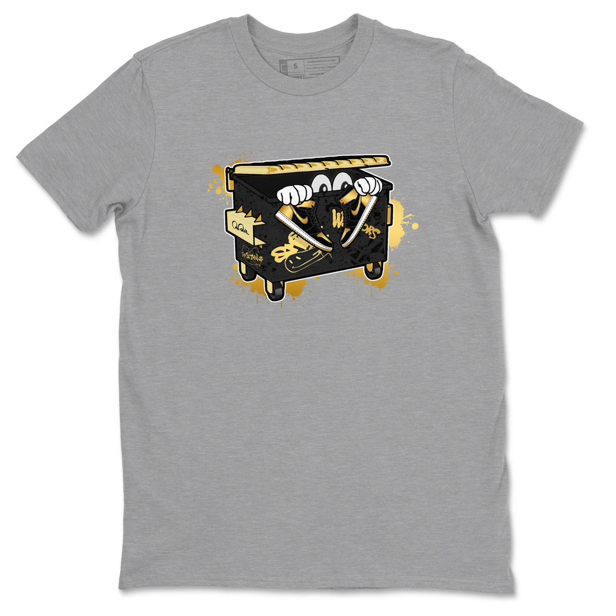 Kick Trash Sneaker Tees - Air Jordan 1 Black Metallic Gold