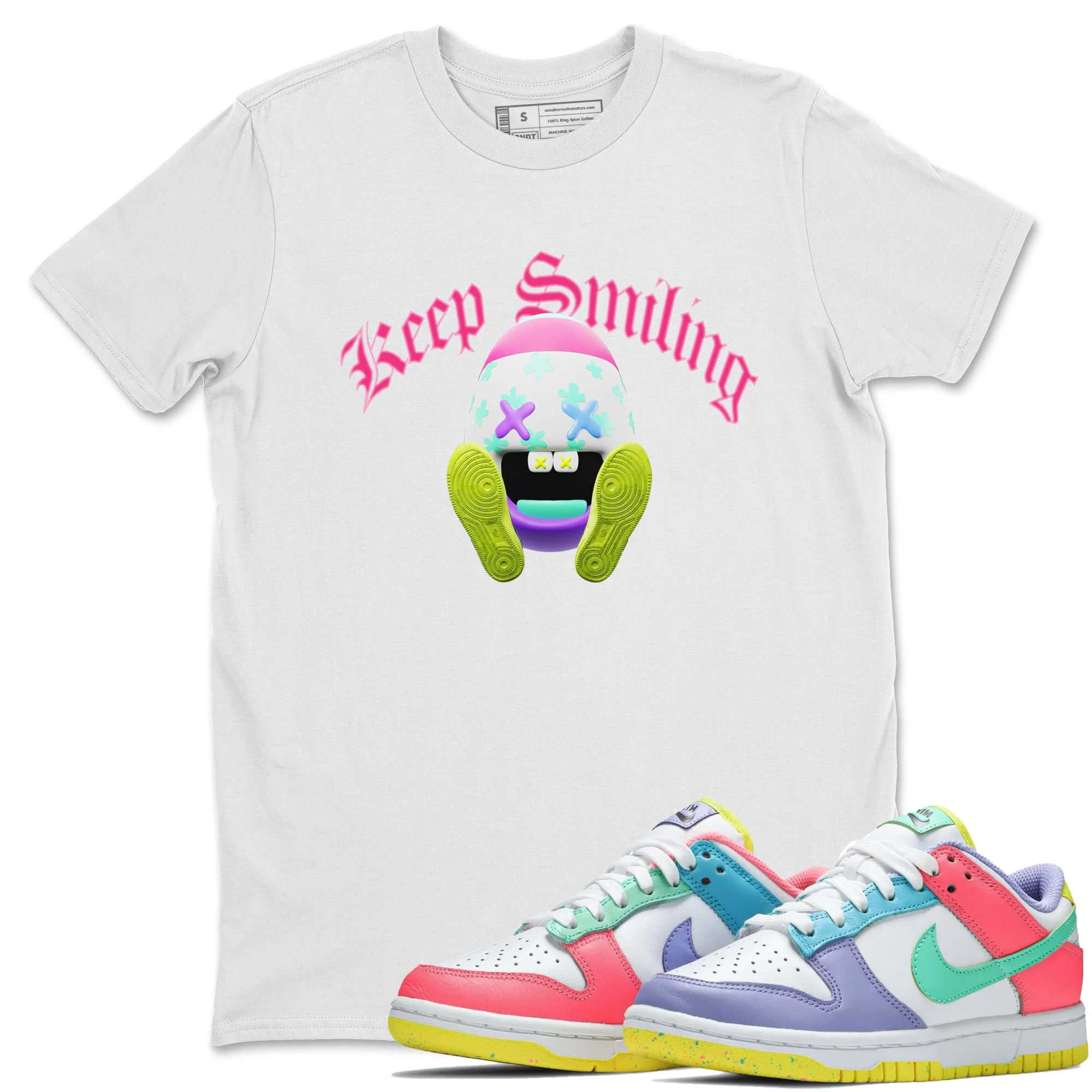 Keep Smiling Unisex Tops - Dunk Easter Candy