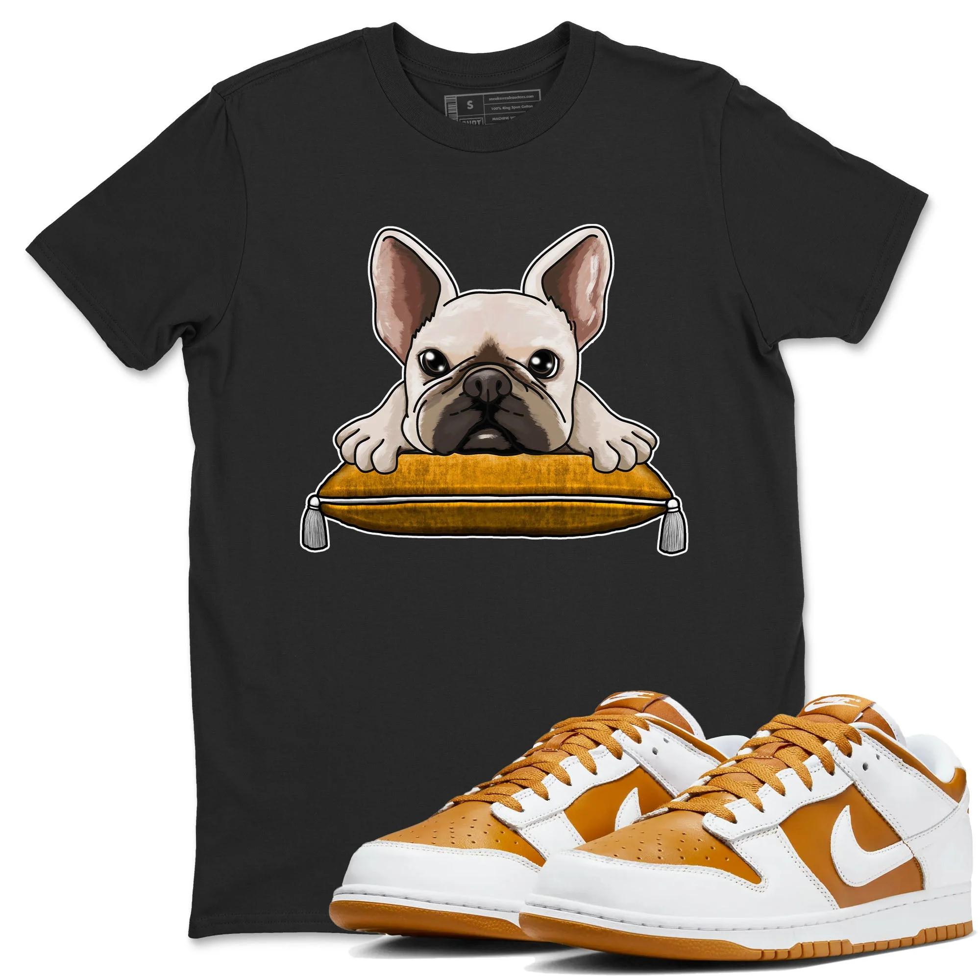 French Bulldog Sneaker Tees - Dunk Dark Curry