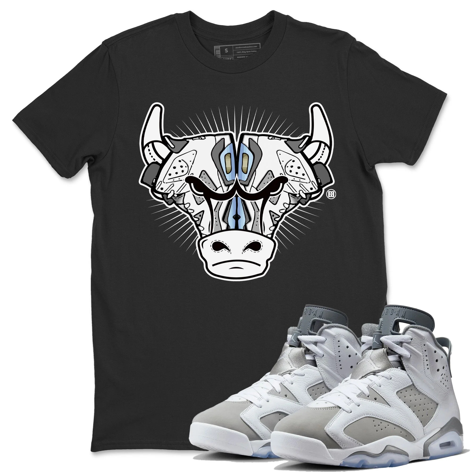 Sneaker Bull Head Unisex Tops - Air Jordan 6 Cool Grey